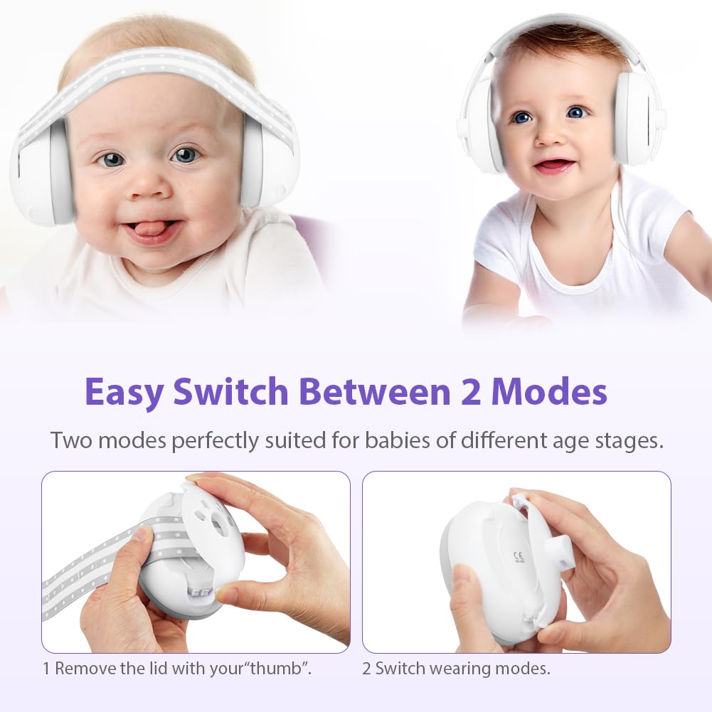 Detalle 2 de Aolso 2 in 1 Gehörschutz Baby Kopfhörer