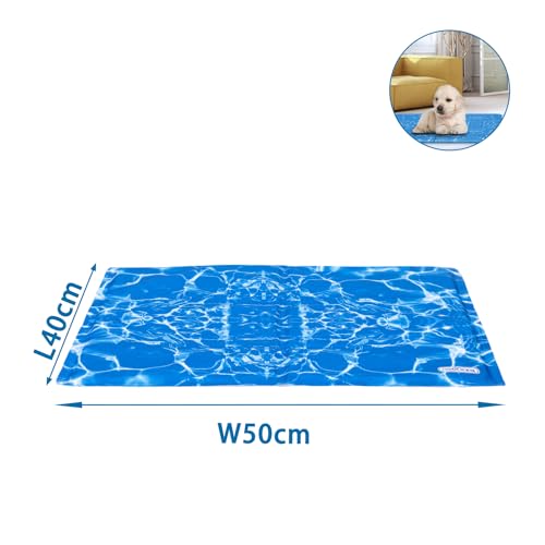 Detalle de Nobleza Alfombra Refrescante para Perros y Gatos con Gel Auto-Refrigerante 50x40 cm (Azul)