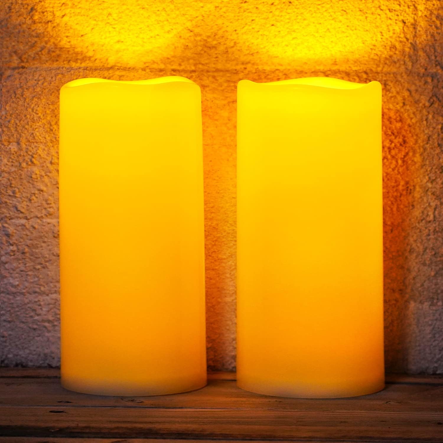 Detalle de Homemory 4" x 10" Solar Outdoor Candle set