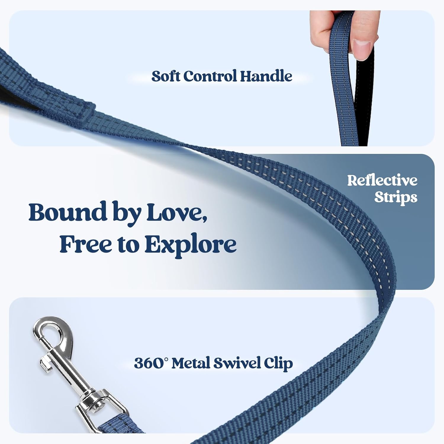 Thumbnail 6 de rabbitgoo Small Dog Harness and Lead Set (XXS) – Step-in Mesh Harness with 1.5m Lead in Navy