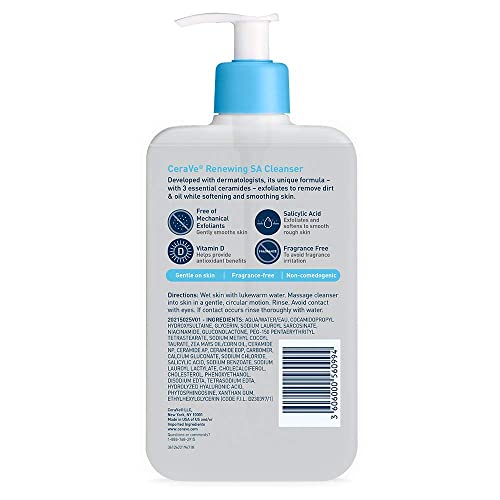 Thumbnail 9 de CeraVe Renewing Salicylic Acid Cleanser: Gentle BHA Exfoliating Face Wash, 16oz