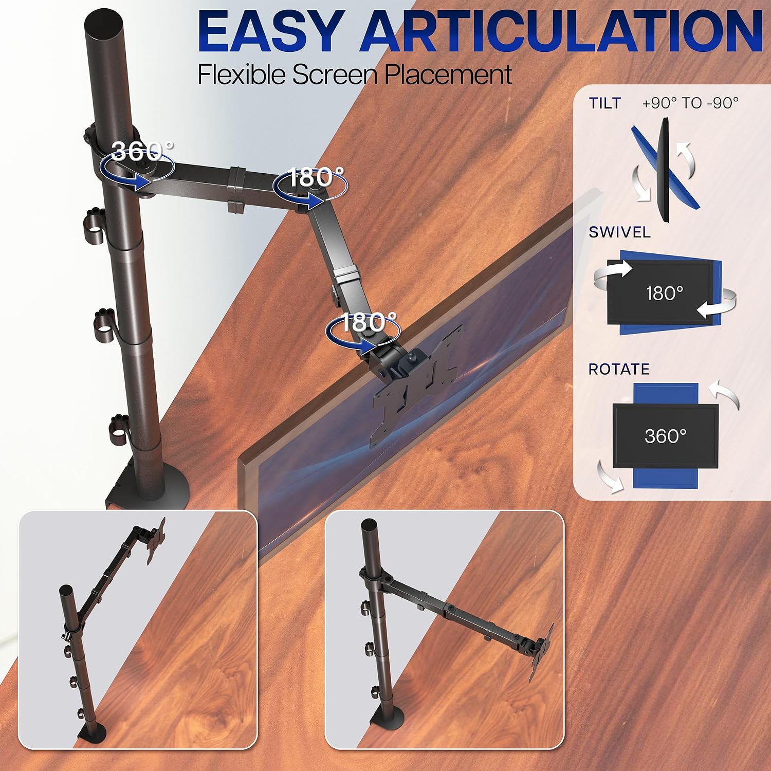 Thumbnail 3 de VIVO STAND-V011 39 inch Monitor Mount