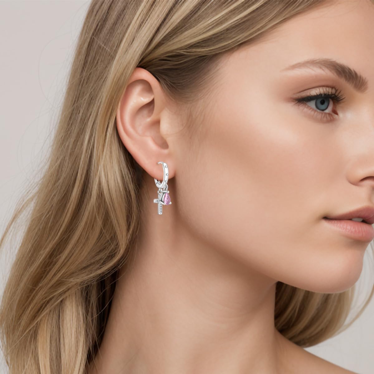 Thumbnail 1 de ChenYuTe S925 Silber Reifen-Ohrringe mit Zirkonia – elegante Hänge-Ohrringe für Frauen
