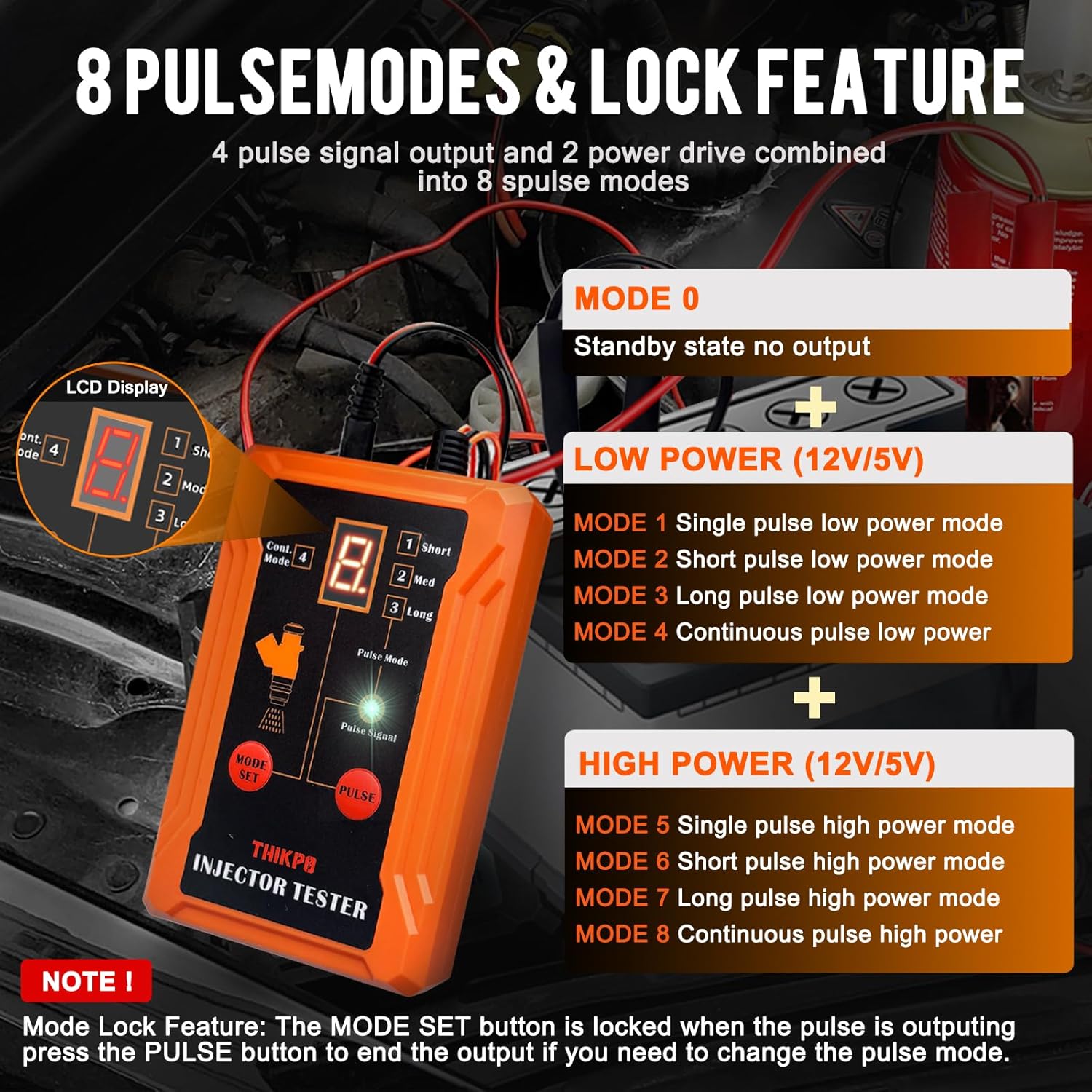Thumbnail 3 de THIKPO Universal Fuel Injector Tester and Cleaner Tool Kit: Dual-Channel 8 Pulse Modes