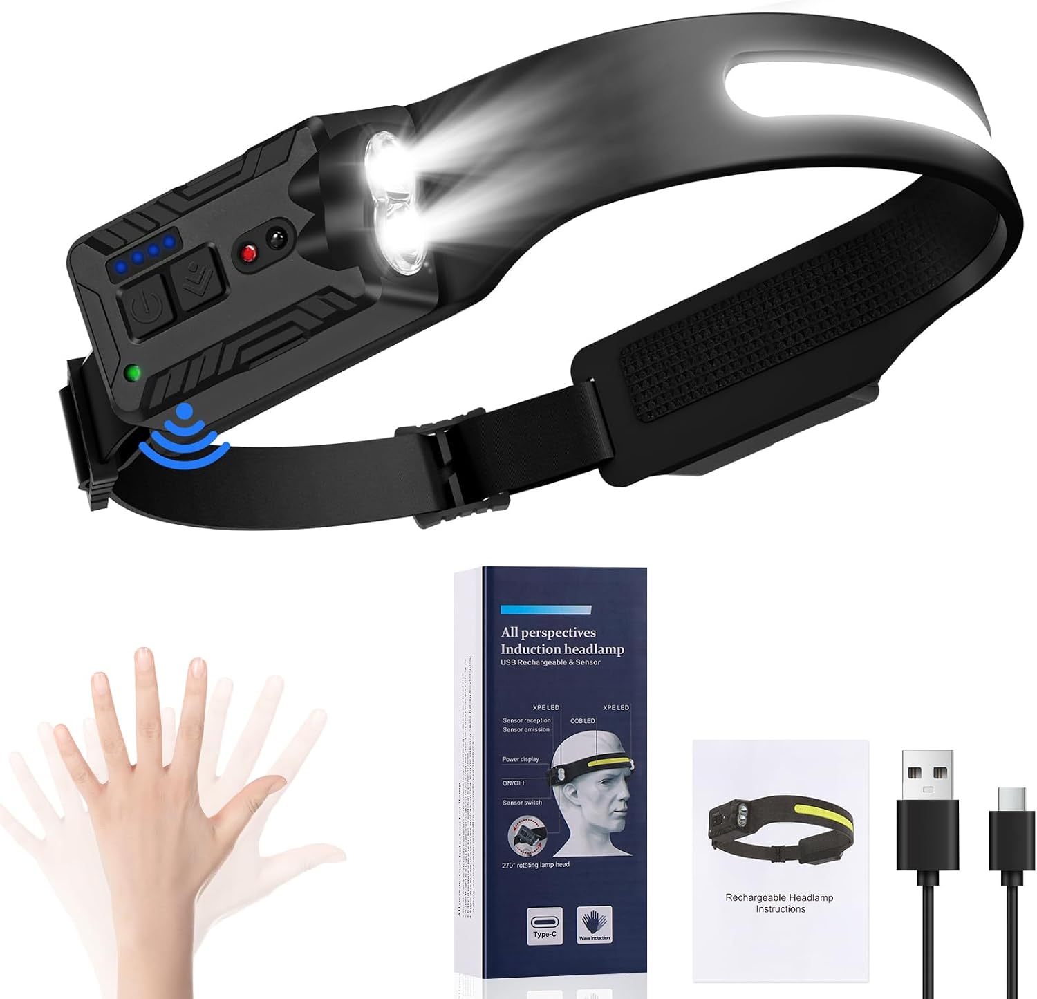 Oderra Frontal LED Recargable 400 lúmenes