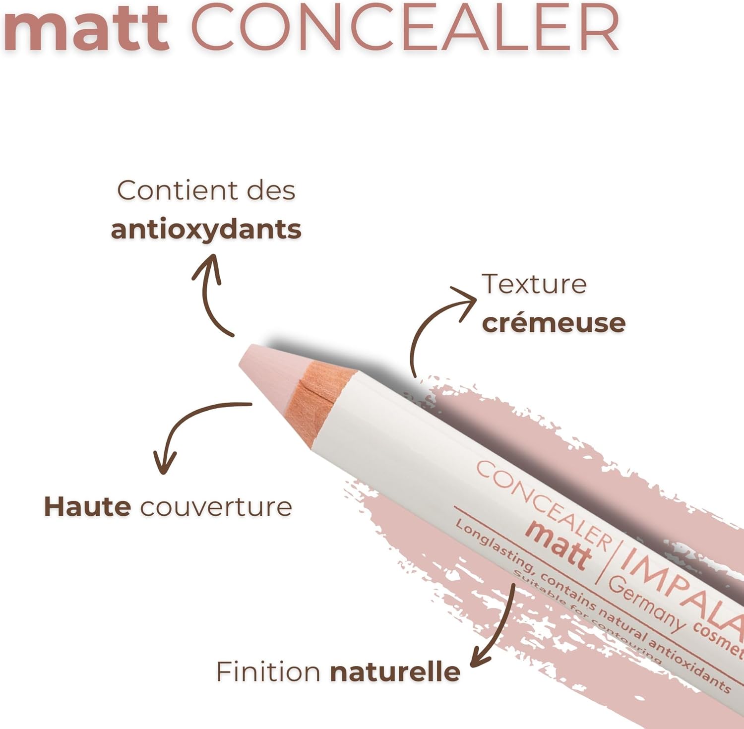 Detalle 2 de Impala Crayon Correcteur – Couleur 18 Illuminateur rose, longévité et texture crème