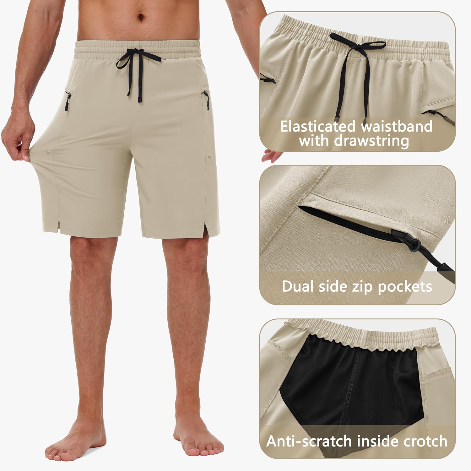 Detalle de MIVEI Men's Swim Trunks, 9-Inch