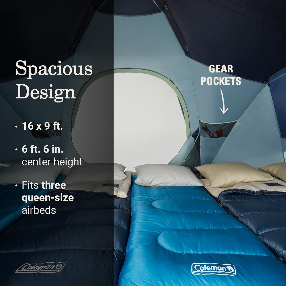 Thumbnail 3 de Coleman Skydome Dark Room Tent 4/6/8/10 Person — 5-Minute Setup, 90% Sunlight Blocking