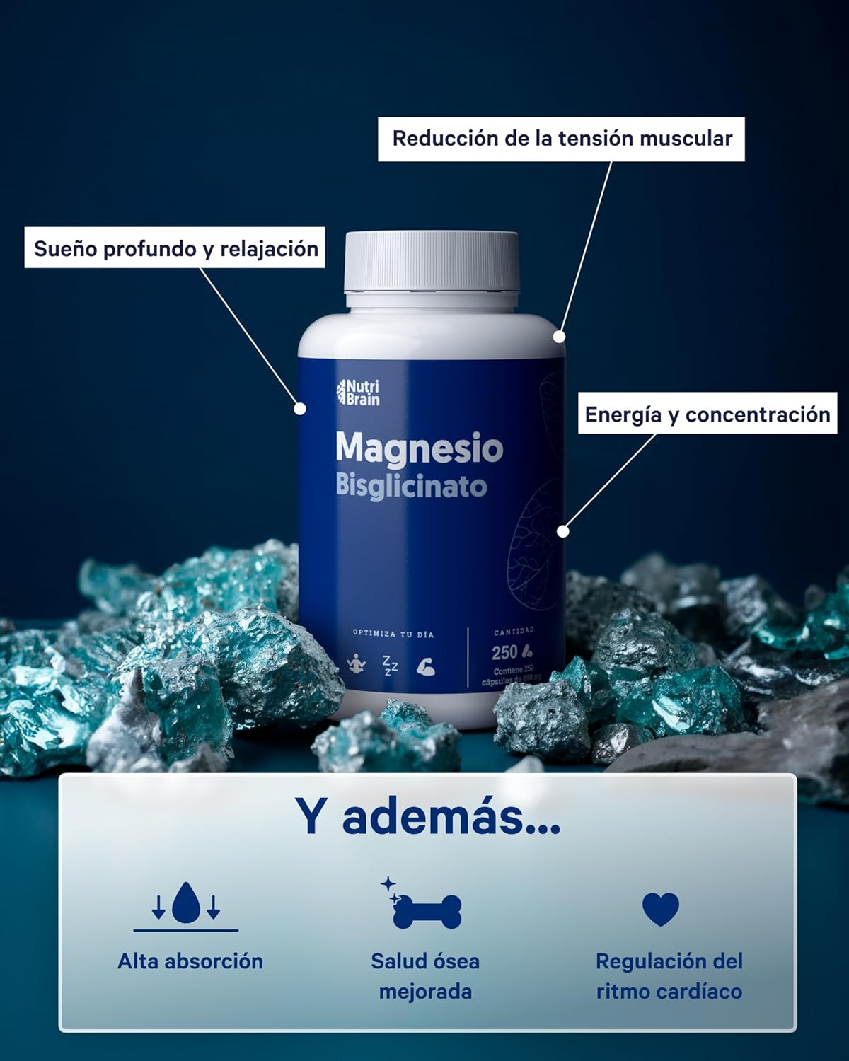 Thumbnail 4 de NUTRIBRAIN Magnesio Bisglicinato 250 cápsulas