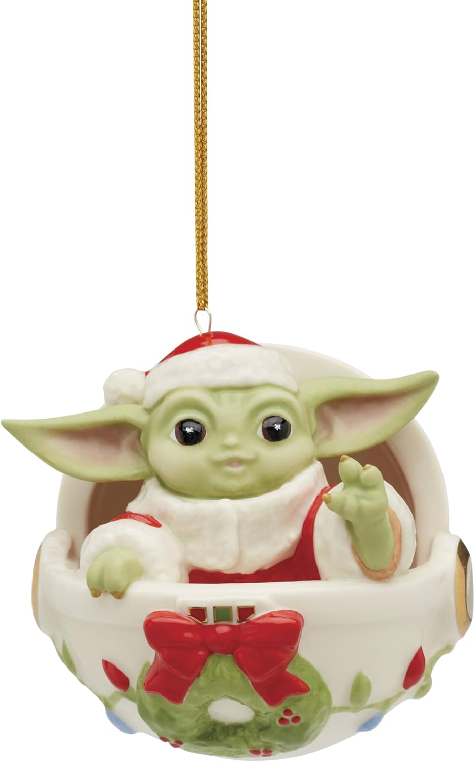 Detalle de Lenox 894902 イウォークのクリスマスオーナメント ブラウン、24Kゴールドアクセント付き