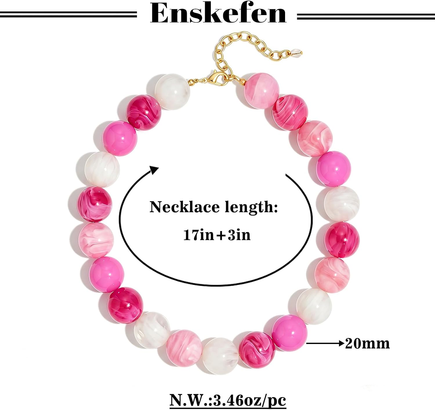 Detalle de ENSKEFEN Beaded Necklace in Resin
