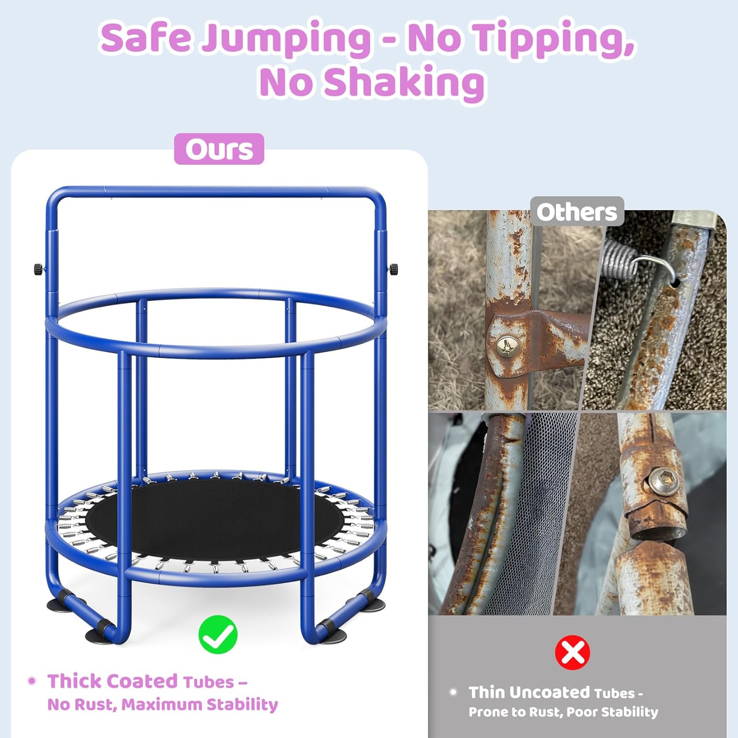 Detalle 2 de Yohood 55" Trampoline for Kids 55