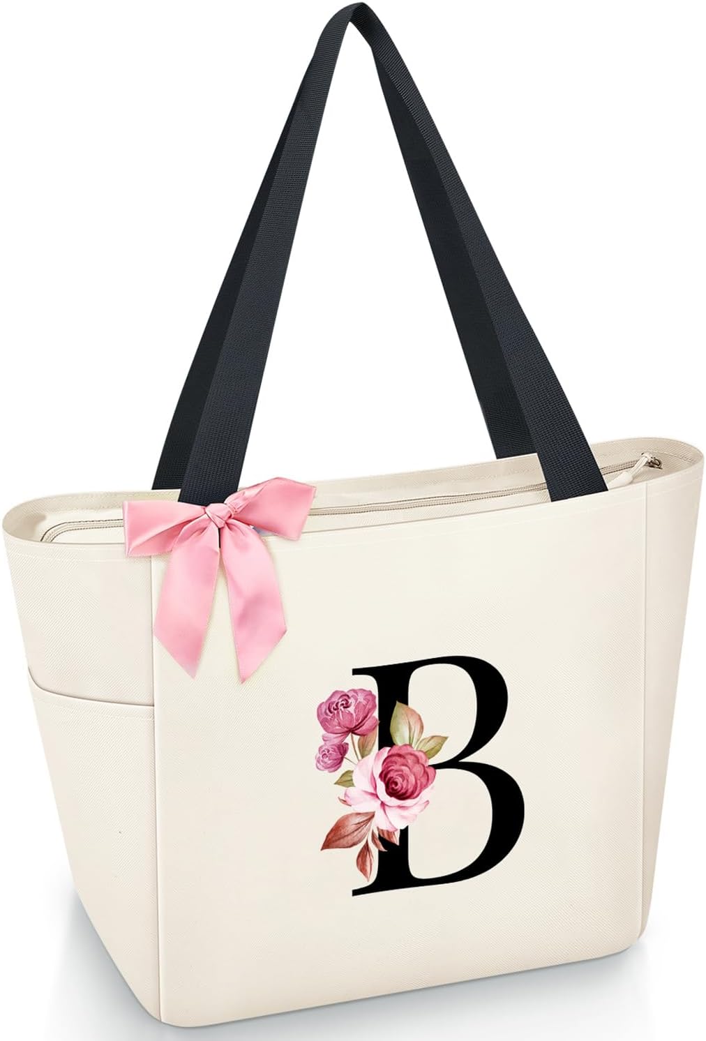 Thumbnail 6 de Vavabox A-Z Initial Personalized Tote Bag: Waterproof, 46 x 17 x 30 cm, 0.24 kg – 03-Black Set (J)