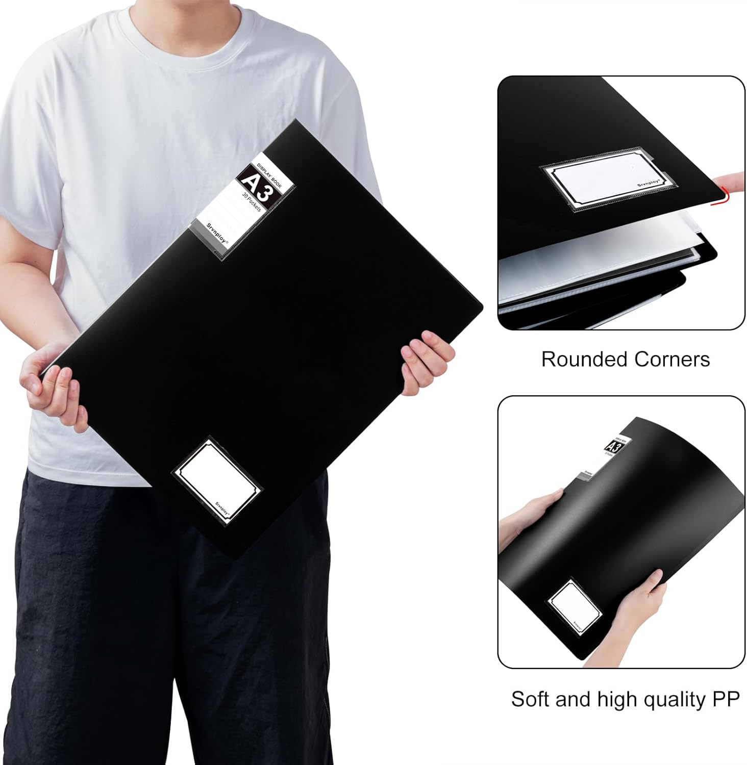 Thumbnail 5 de Srvnpioy Lot de 2 classeurs de présentation A3 📁