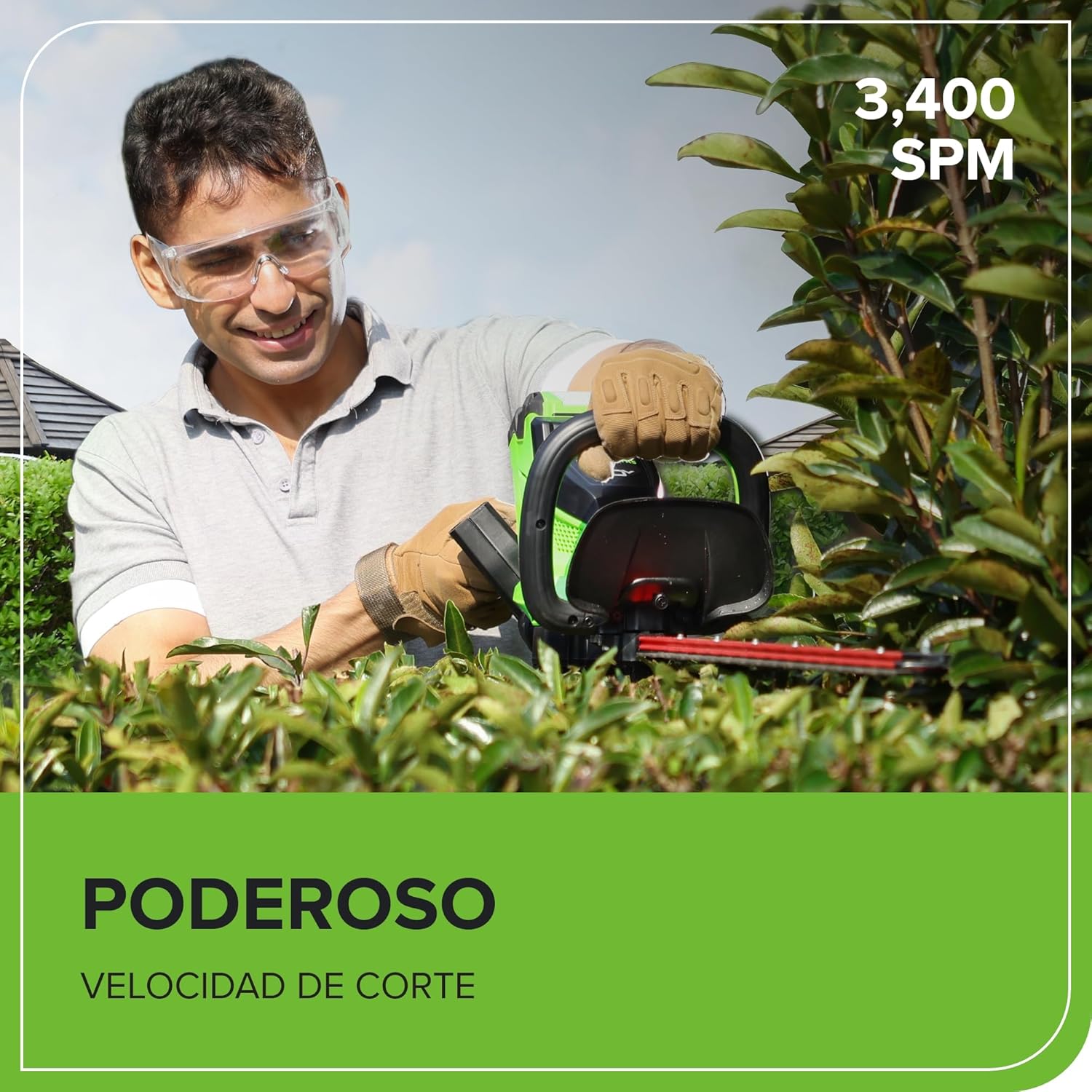 Detalle 1 de Greenworks Cortasetos 66 cm 40 V sin batería