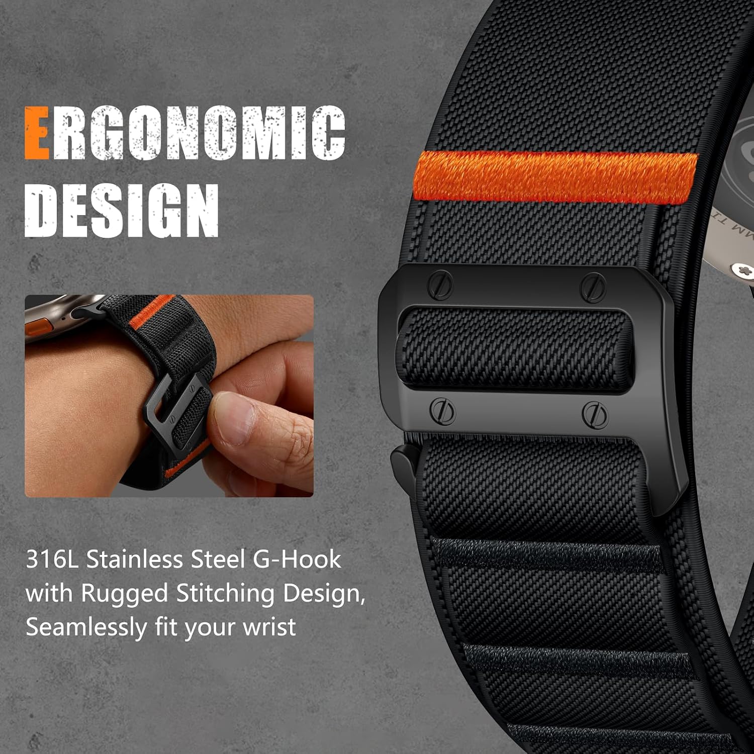 Detalle 2 de Bandletic Nylon Strap for Apple Watch Ultra 49mm