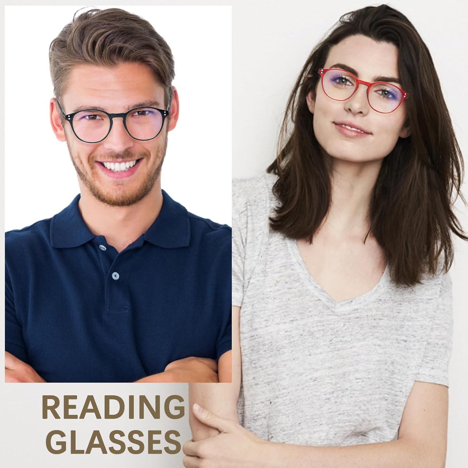 Detalle de ZONLON 5 Pack Retro Reading Glasses with Blue Light Blocking Lenses