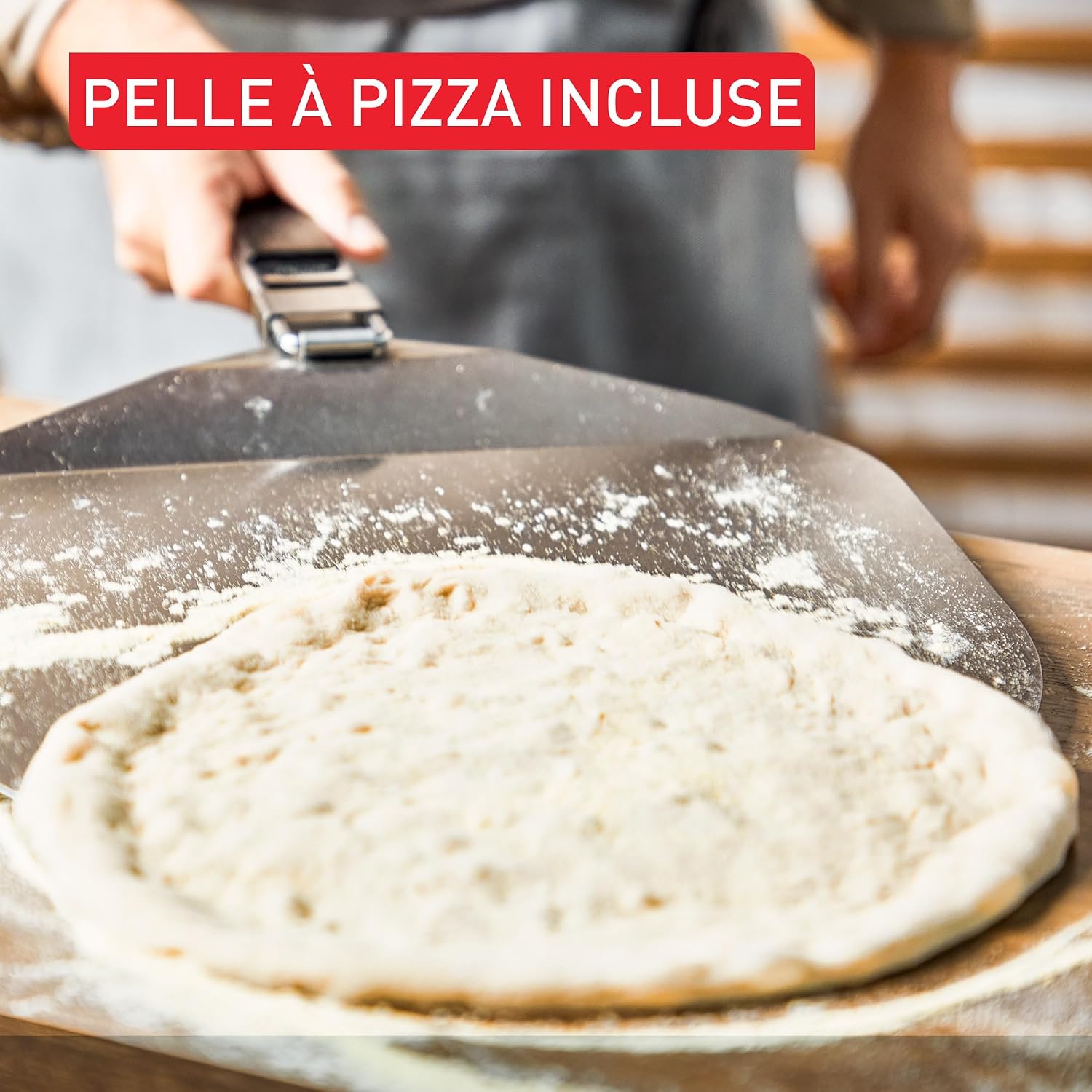 Detalle 1 de Tefal Pizza Pronto JM412010 gas-pizzaoven voor buiten met draaibare steen
