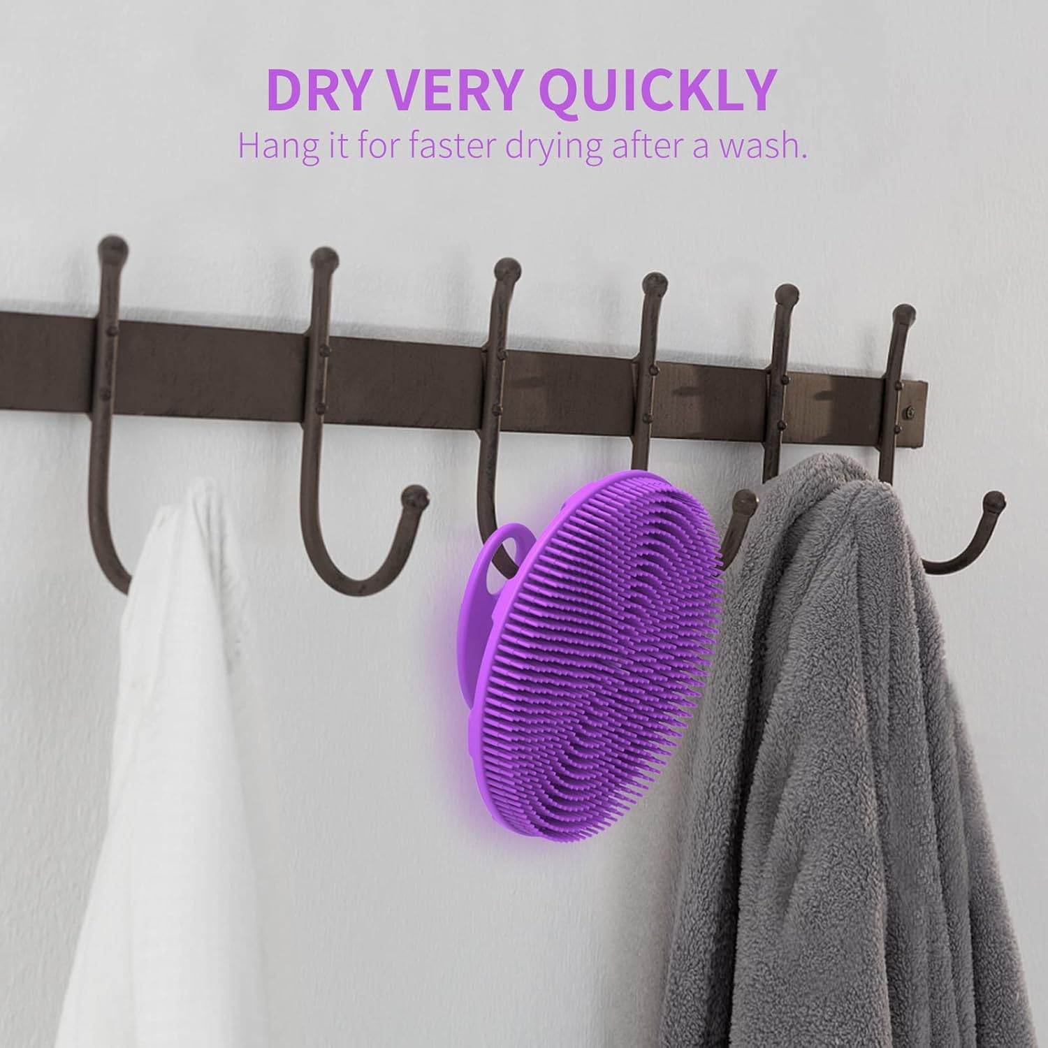 Detalle 1 de BEAUTAIL Silicone Body Scrubber, Purple