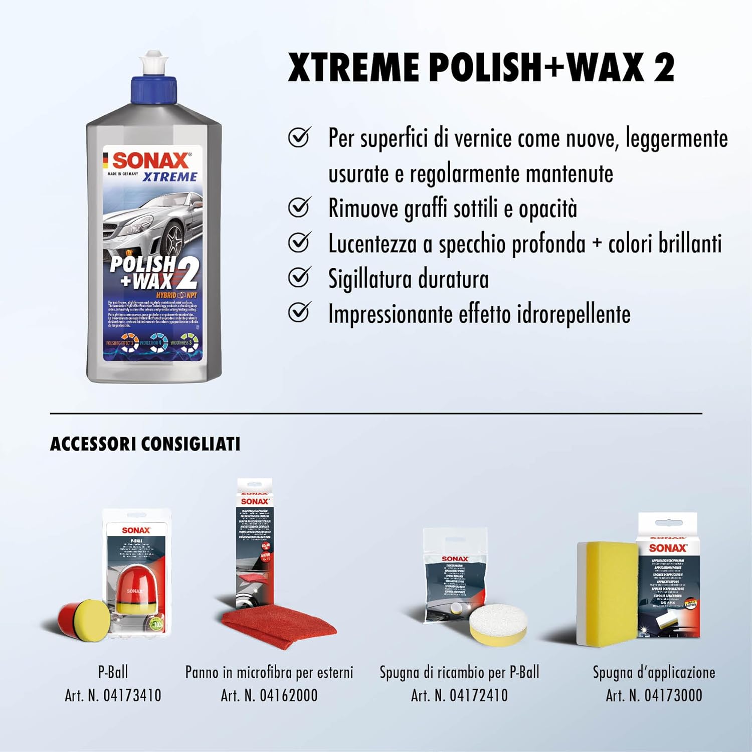 Thumbnail 3 de SONAX XTREME Polish+Wax 2 (500 ml) – lucidante e verniciato protettivo per una finitura profonda
