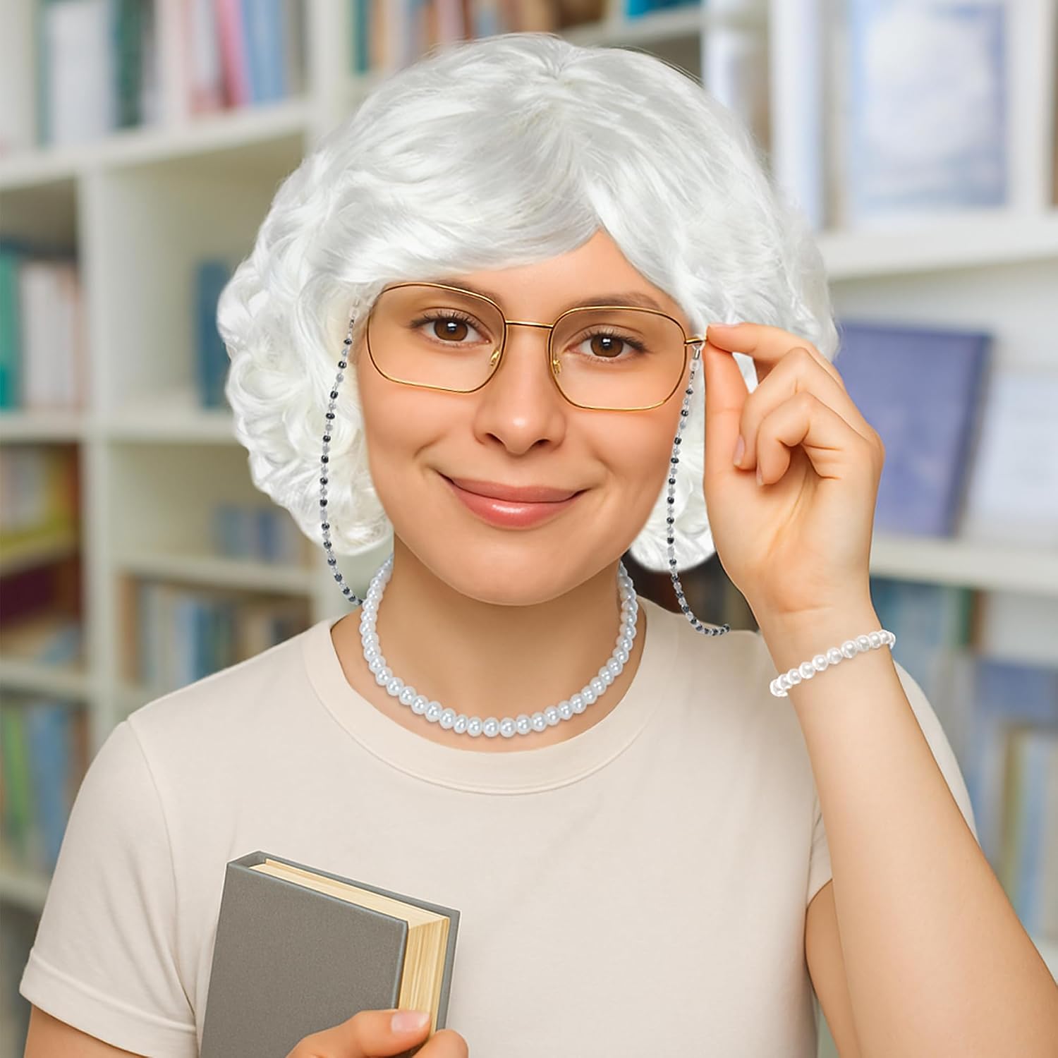 Thumbnail 6 de Huskein 100 Days Grandma Costume 23 in ðŸŽ