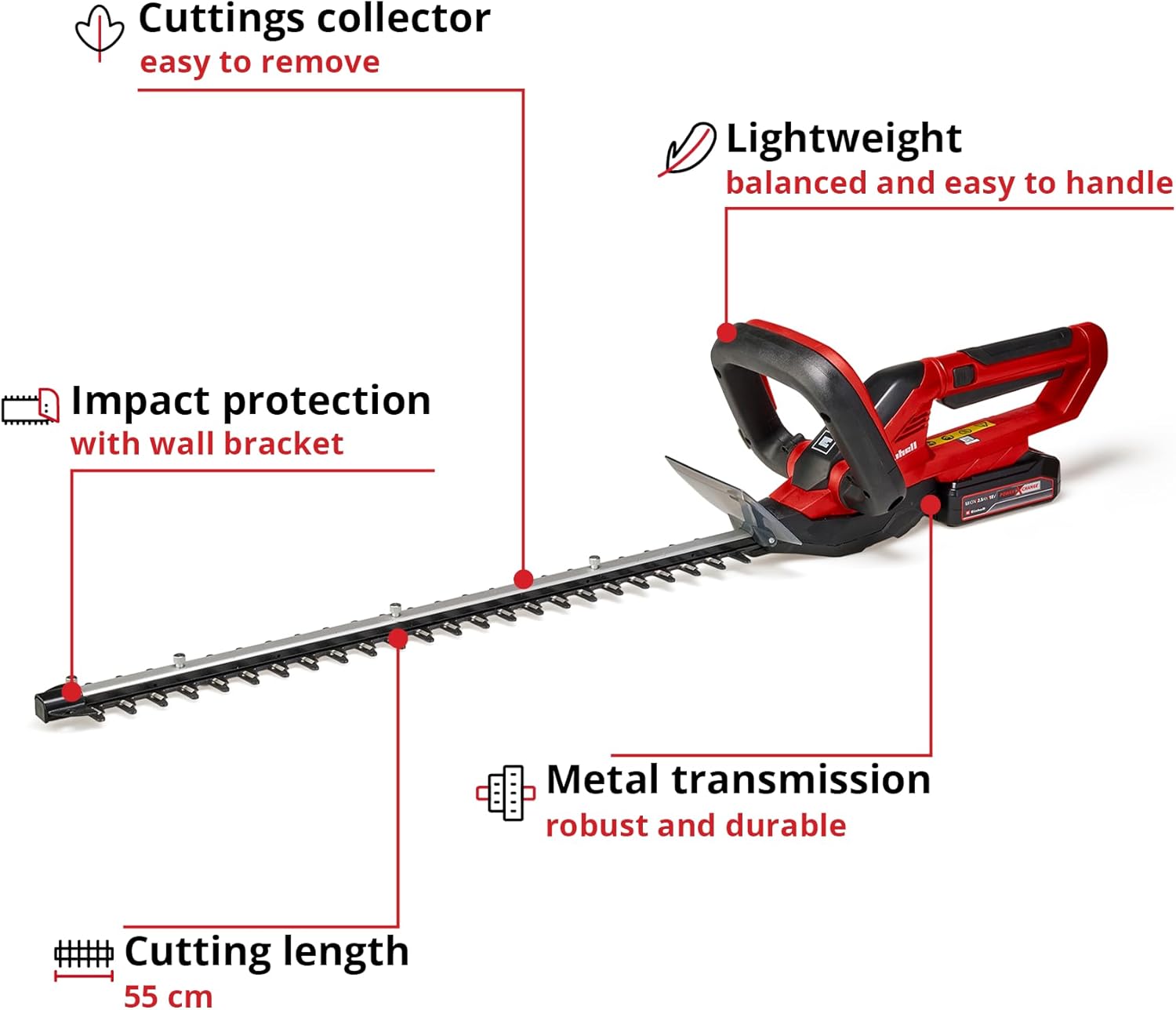 Thumbnail 2 de Einhell GC-CH 1855/1 Li Kit Power X-Change Cordless Hedge Trimmer