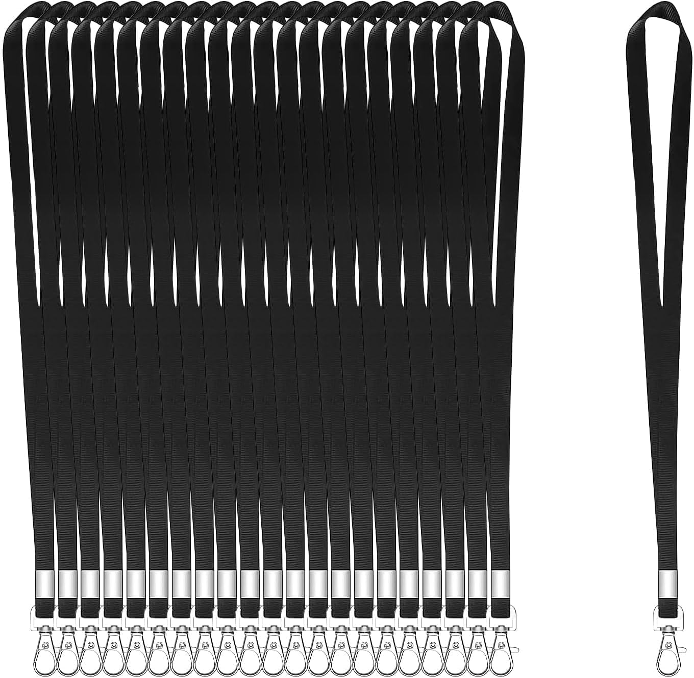 Detalle de XHDA 100PCS Black Lanyards 18in