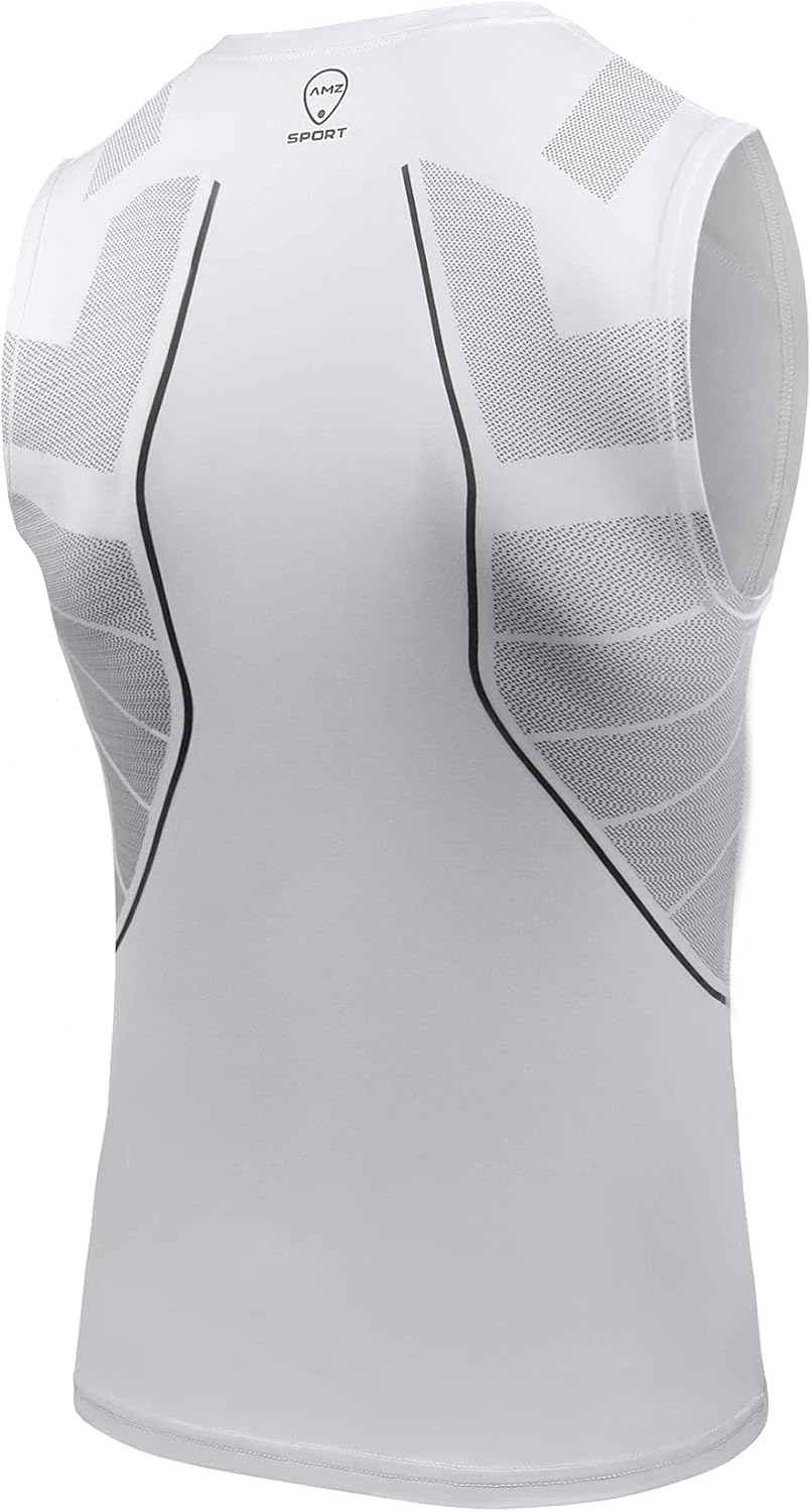 Thumbnail 1 de AMZSPORT Canotta Compressione Uomo – Maglia senza maniche ad asciugatura rapida per palestra e running