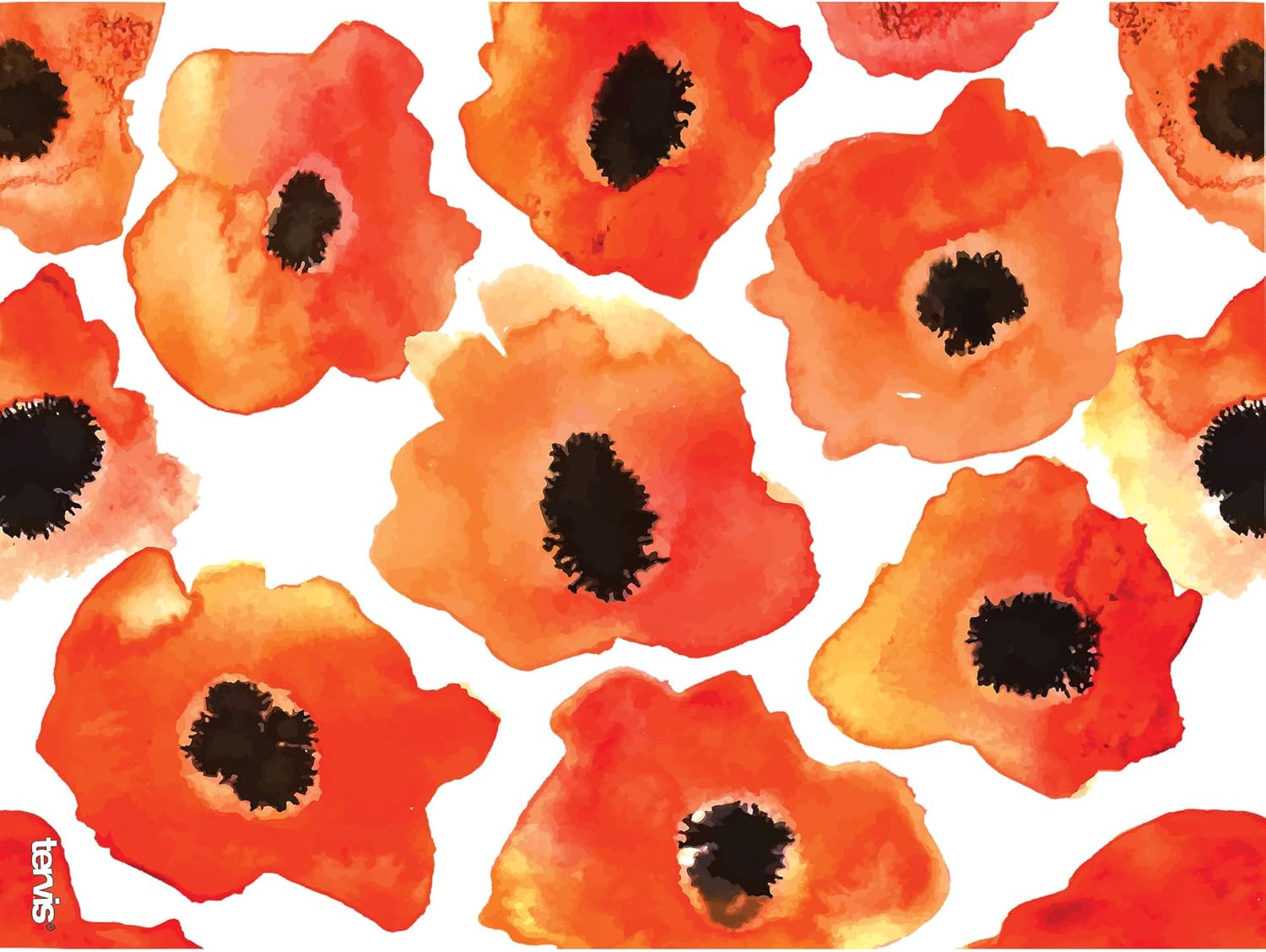 Detalle de Tervis Watercolor Poppy Double-Walled Insulated Tumbler Travel Cup (24oz, Classic)