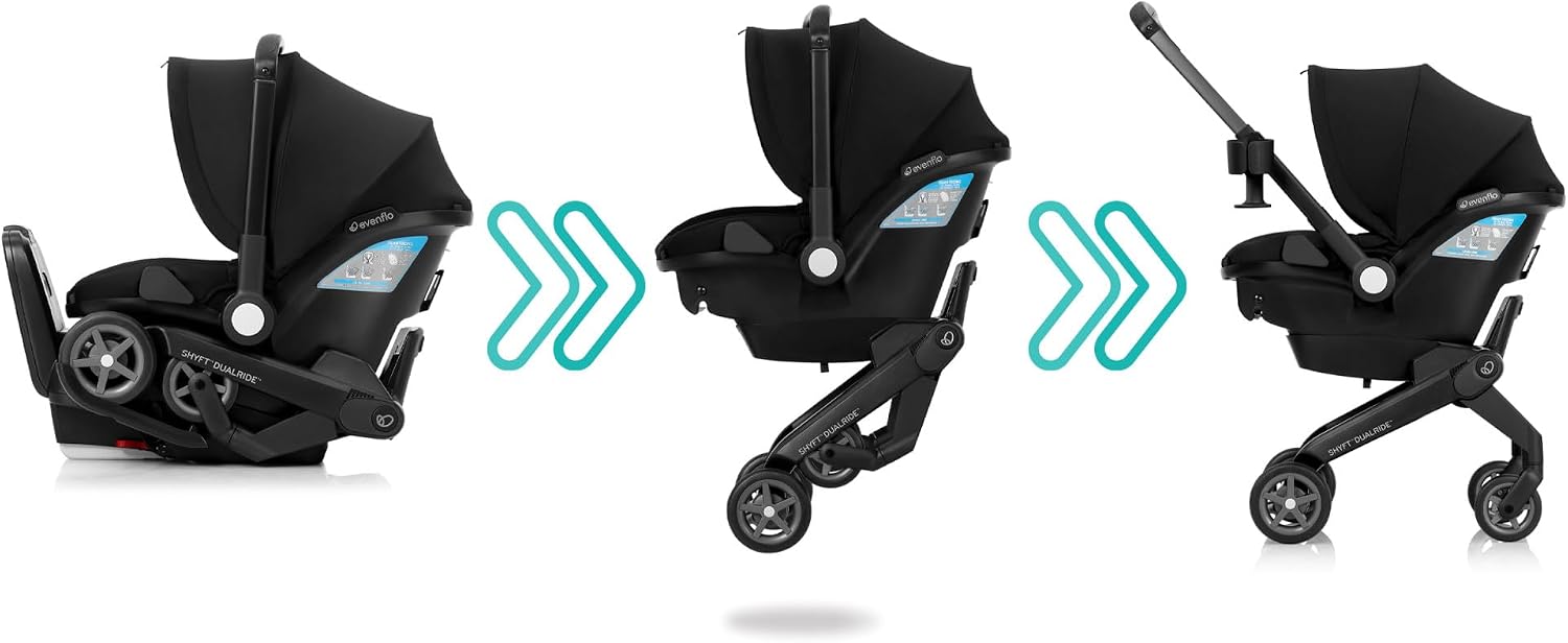 Detalle 2 de Evenflo infant car seat and stroller combo Shyft DualRide