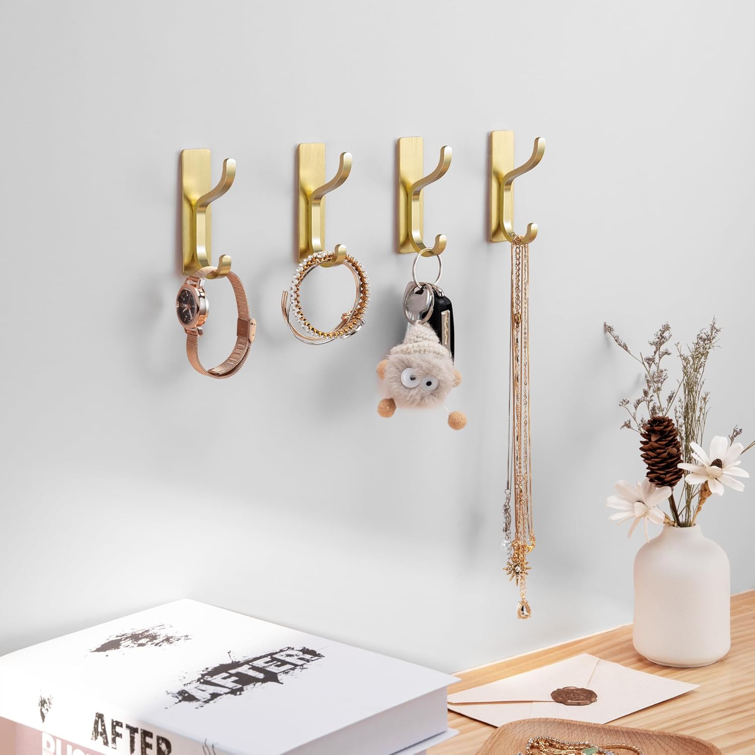 Thumbnail 4 de pickpiff Adhesive Wall Coat Hooks 4-Pack for Jackets