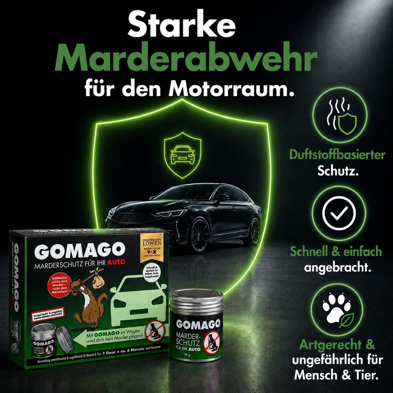 Detalle 2 de GOMAGO Marderschutz 2er Set 2 x 35g đ