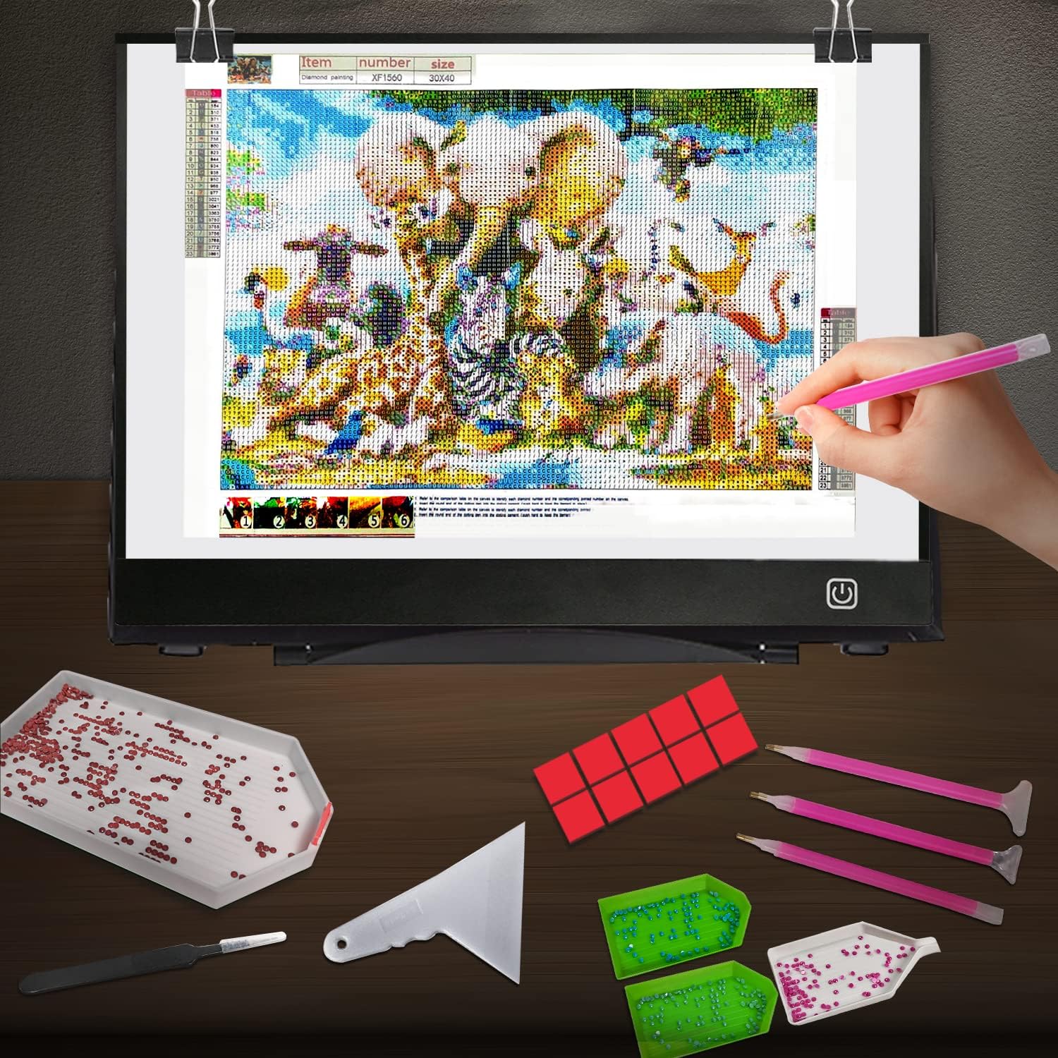 Thumbnail 4 de WELZK tablette lumineuse diamond painting 47×34,5 CM
