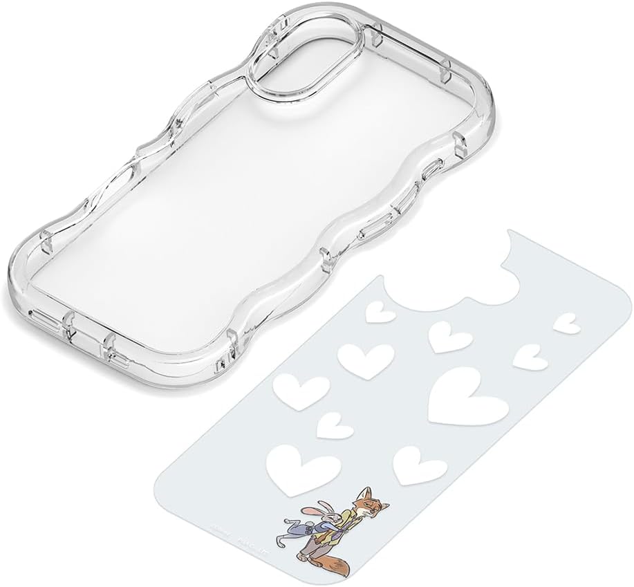 Detalle de Premium Style PG-D25AWH03ZTP iPhon17用ウェーブケース ズートピア着せ替えシート付き