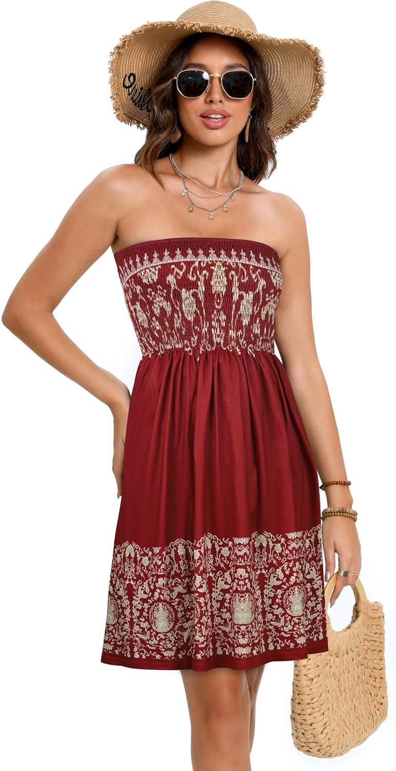 Thumbnail 4 de CHICGAL Strapless Boho Floral Sundress