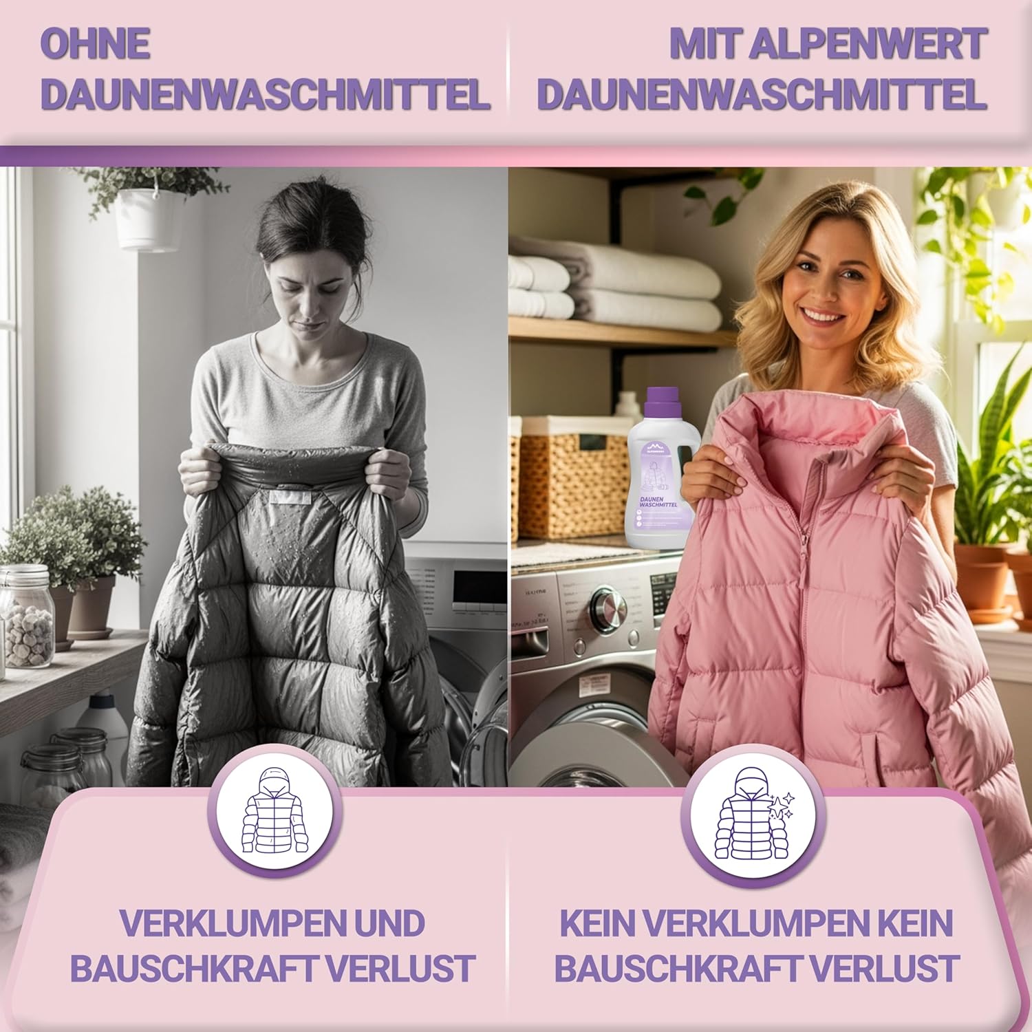 Thumbnail 2 de ALPENWERT Daunenwaschmittel 1L – Spezialwaschmittel für Daunenjacken, Bettdecken, Schlafsäcke & Kissen