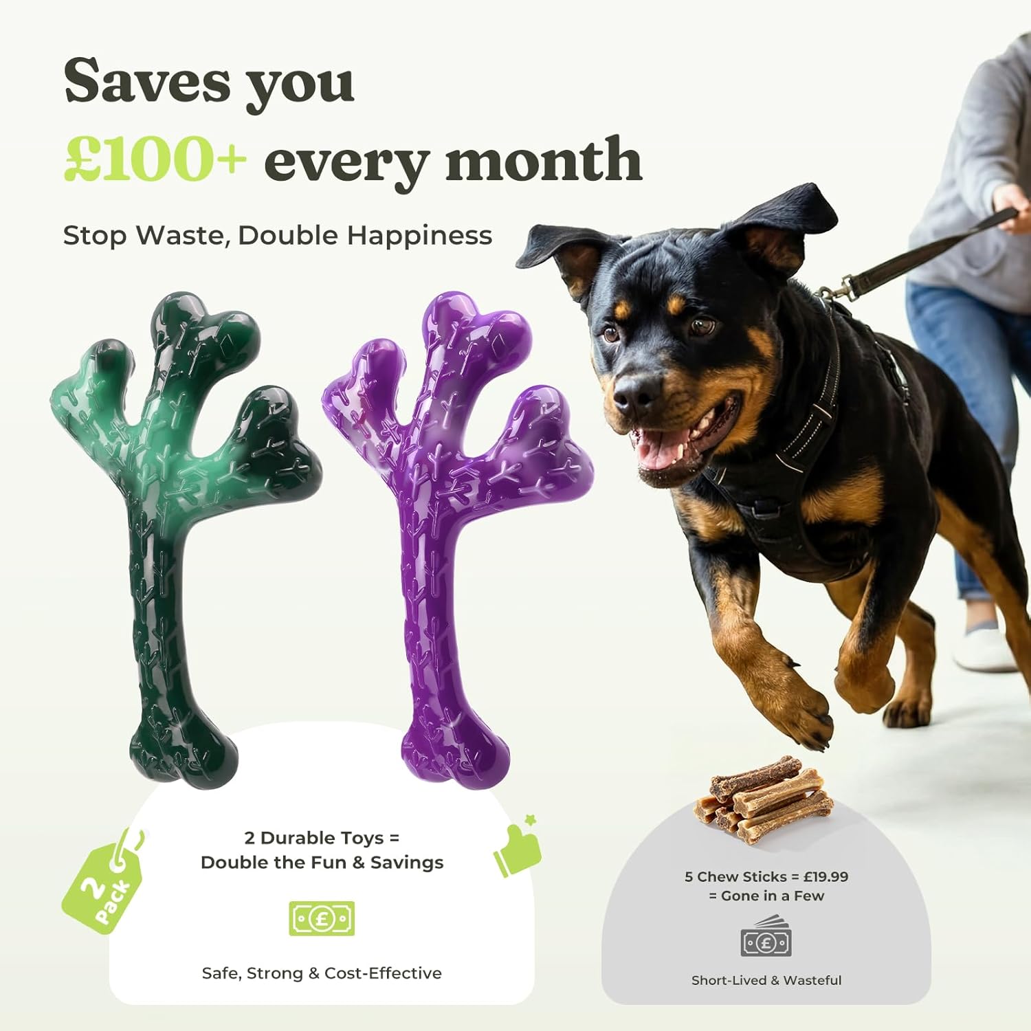 Thumbnail 5 de ChienBox Dog Toys 2 Pack 17cm Bone