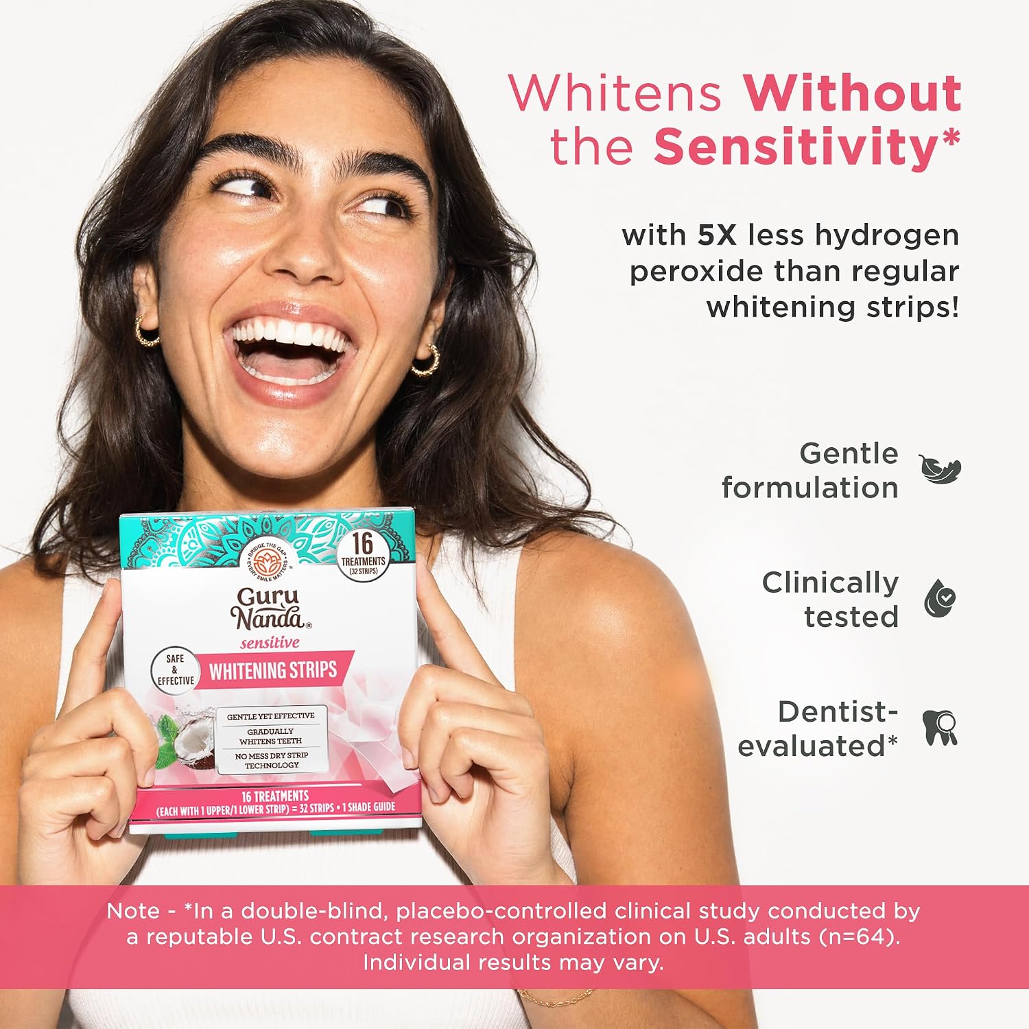 Detalle 2 de GuruNanda Teeth Whitening Strips, 16-Day Treatment