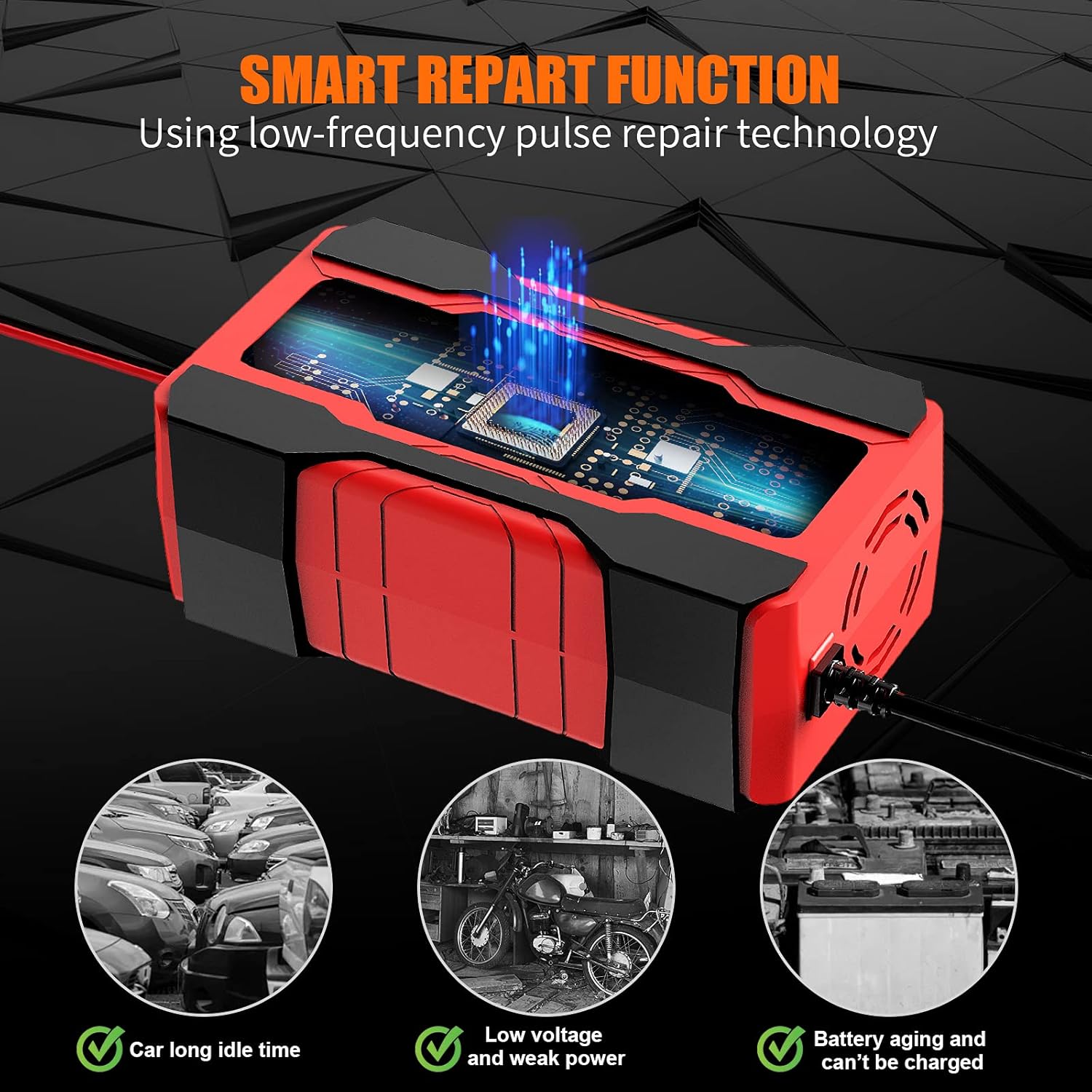 Detalle de YONHAN Battery Charger 10A 12V/24V