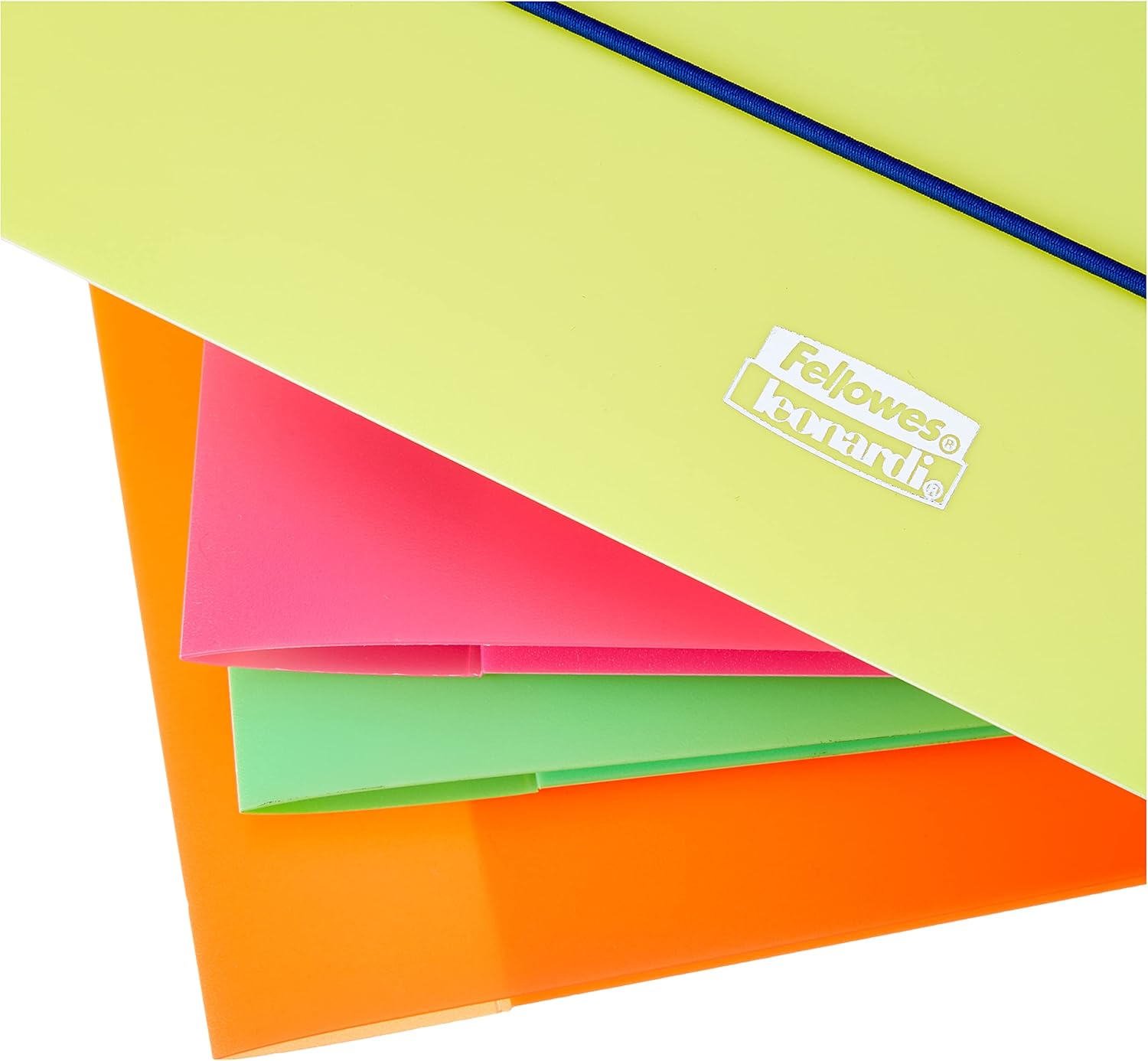 Thumbnail 1 de Fellowes 1028101 Cartella Progetto Shocking File – confezione da 4 cartelle fluo con chiusura elastico