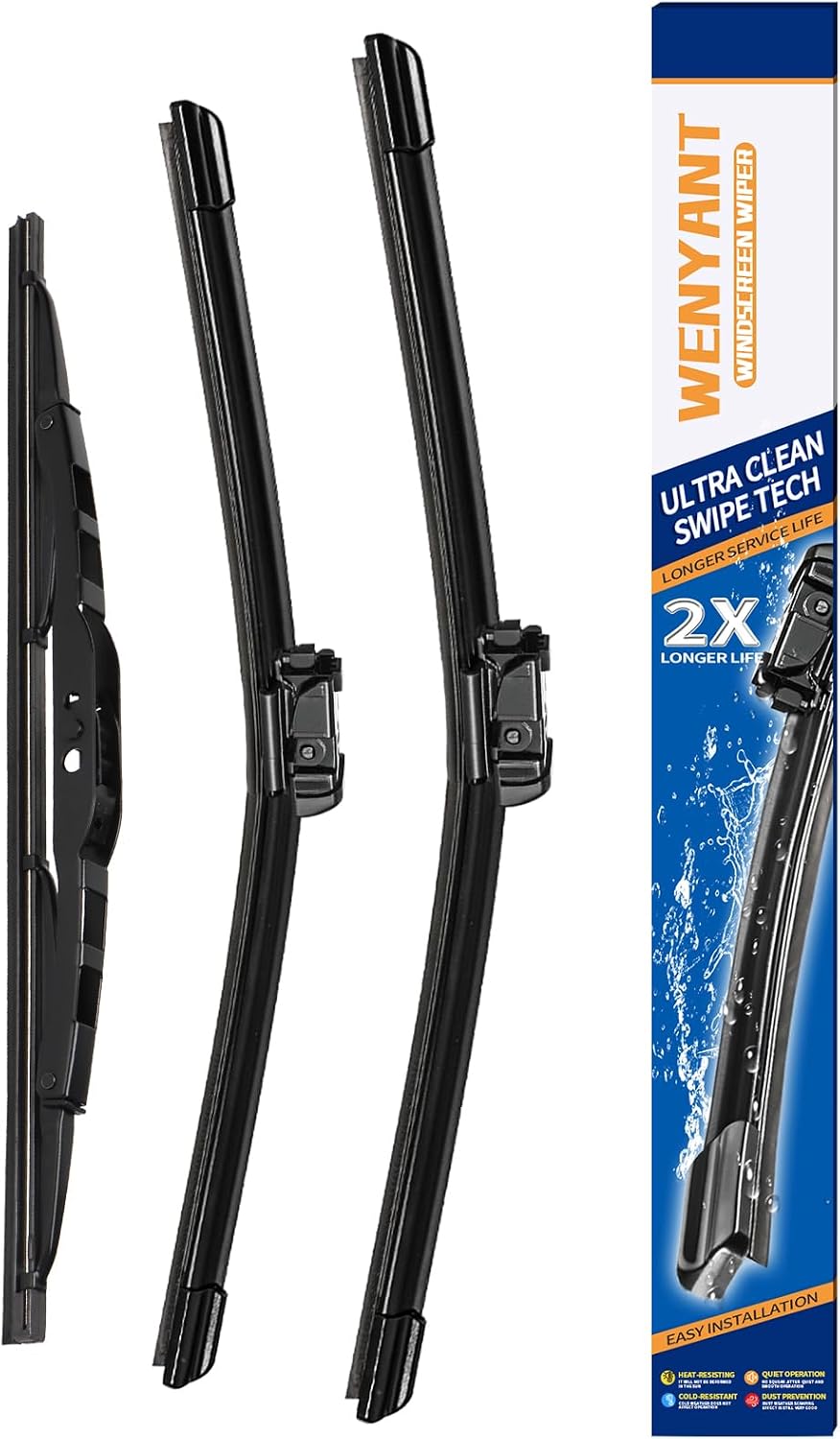 Detalle de Wenyant 24"/17"/13" Windshield Wipers set of 3