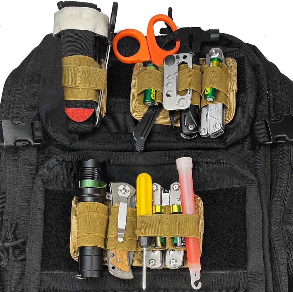Detalle de Modular Organizer: EDC Bag Insert Elastic Holder Double Panel for Flexible Accessory Storage