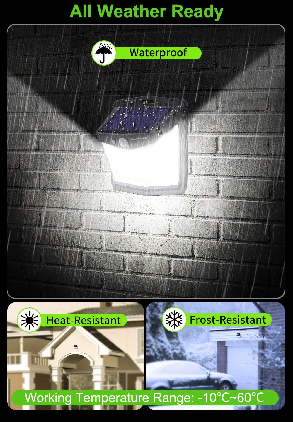 Thumbnail 3 de CLAONER Solar Powered Lights 270° motion sensor