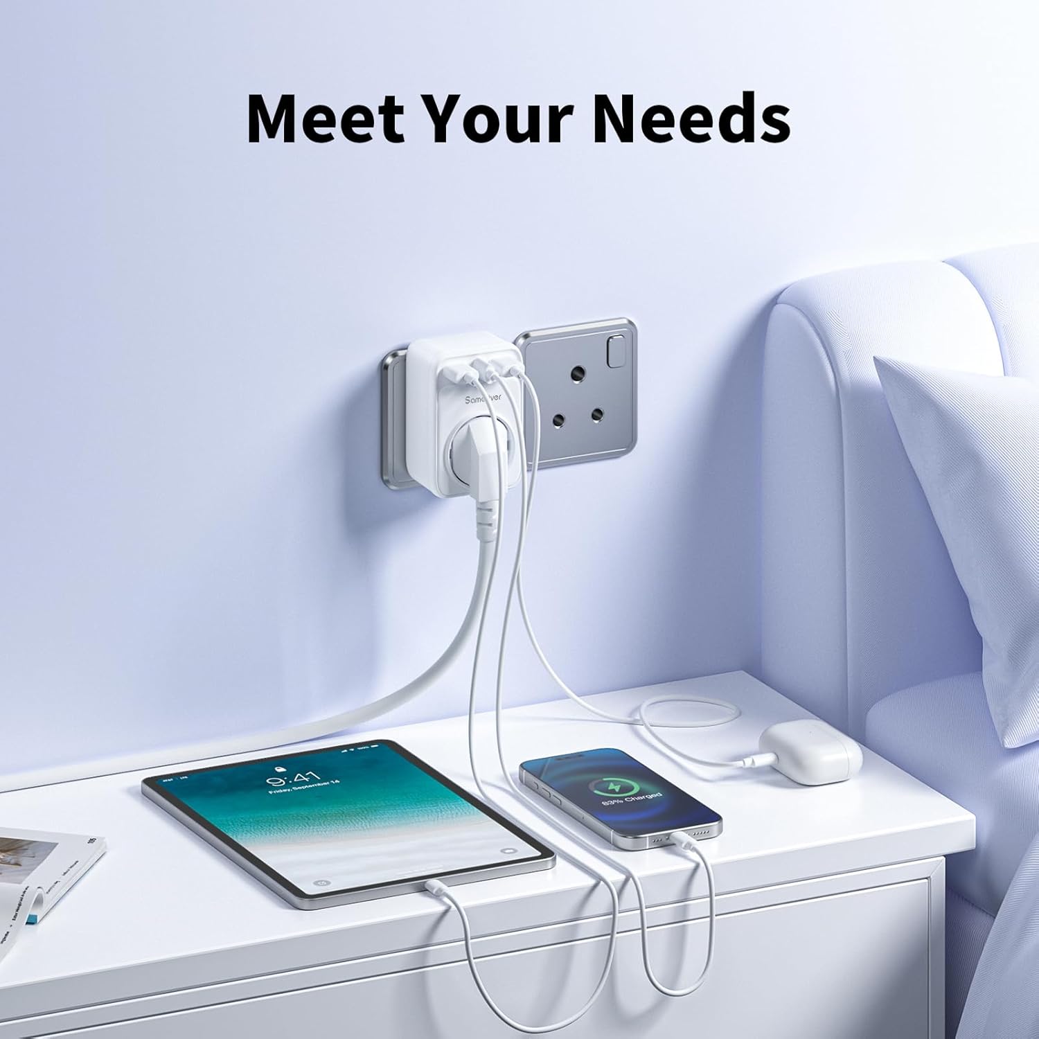 Thumbnail 6 de Reiseadapter Südafrika Typ M – 4-in-1 Reiseadapter mit 2 USB–Ports und USB-C (3A)