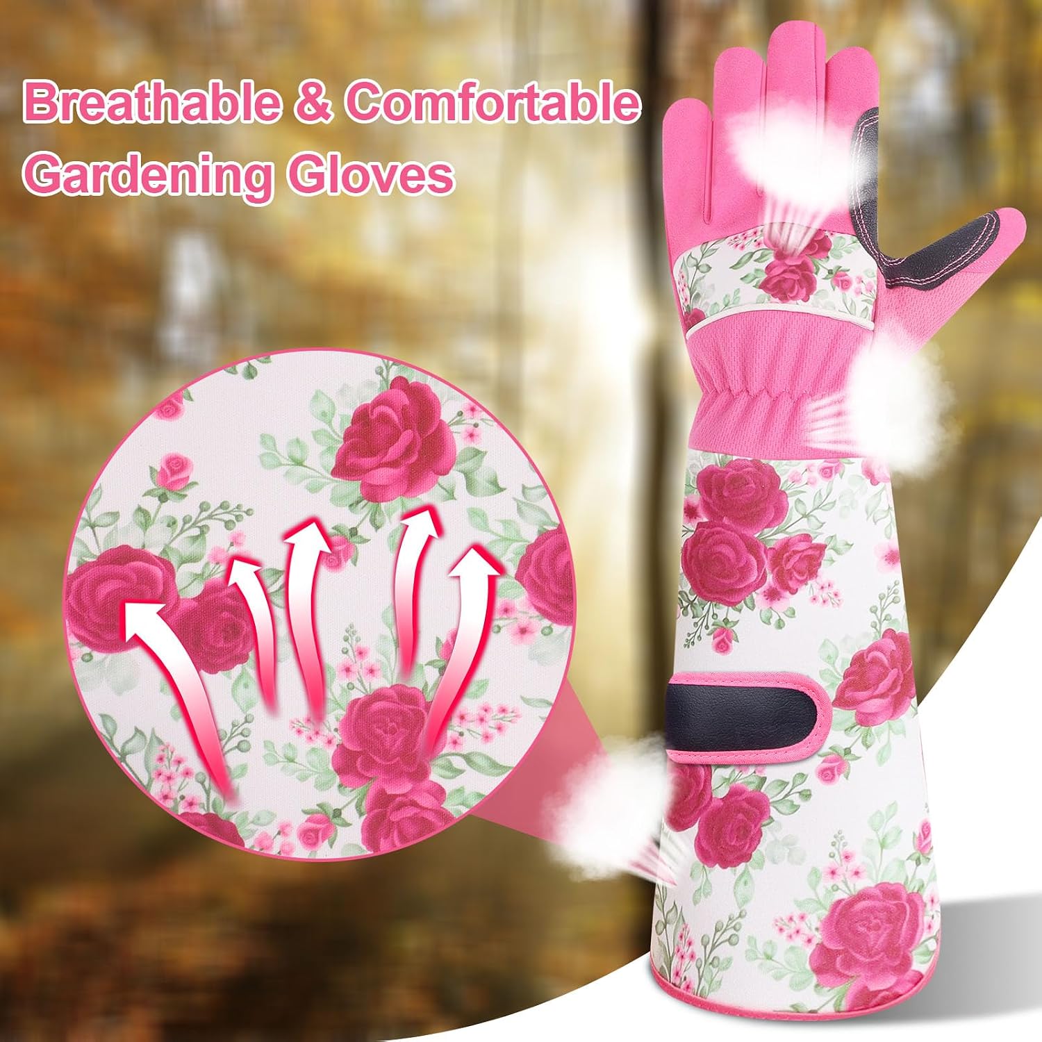 Detalle de DLY breathable garden gloves for women