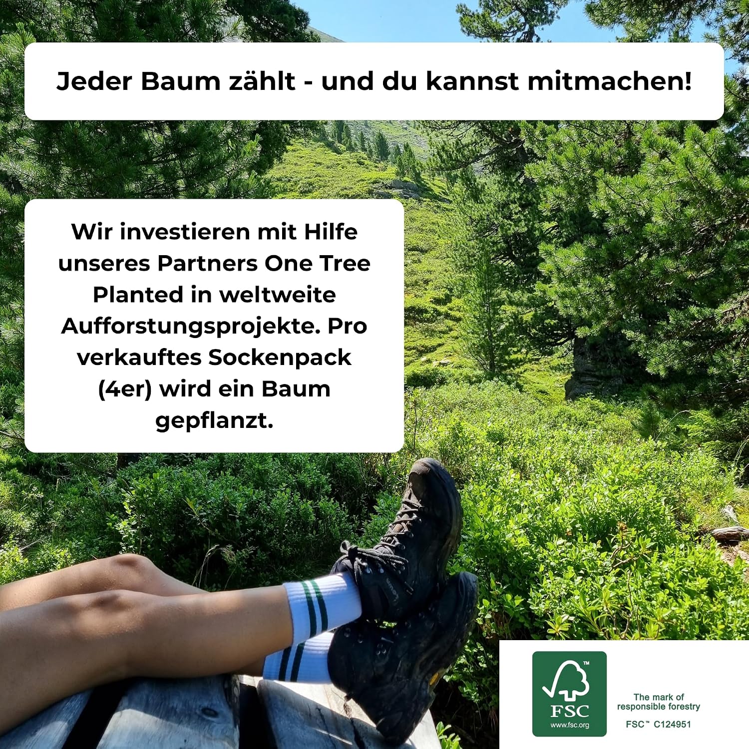 Thumbnail 6 de Socks For Plants Bambussocken (4er-Pack) – Anti-Schweiß Sportsocken für Damen & Herren, Größe 35–46