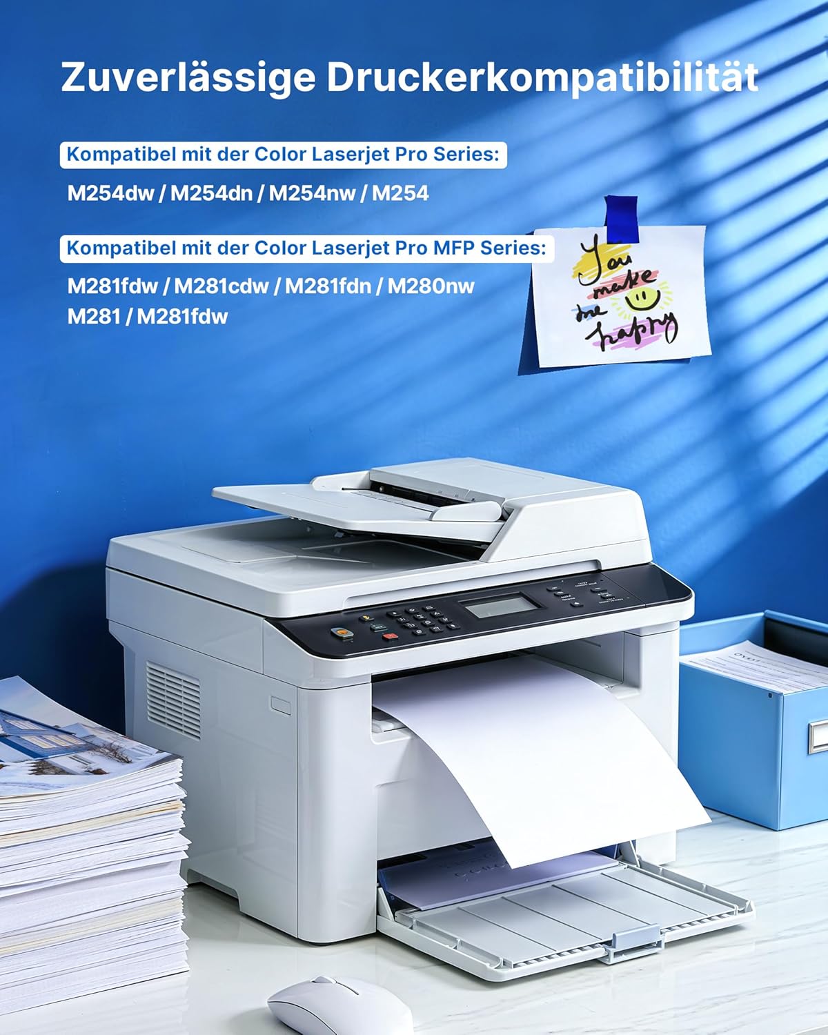 Thumbnail 1 de 203X/203A Toner-Set mit Chip für HP Color LaserJet Pro MFP M281/M254 – 4er-Pack