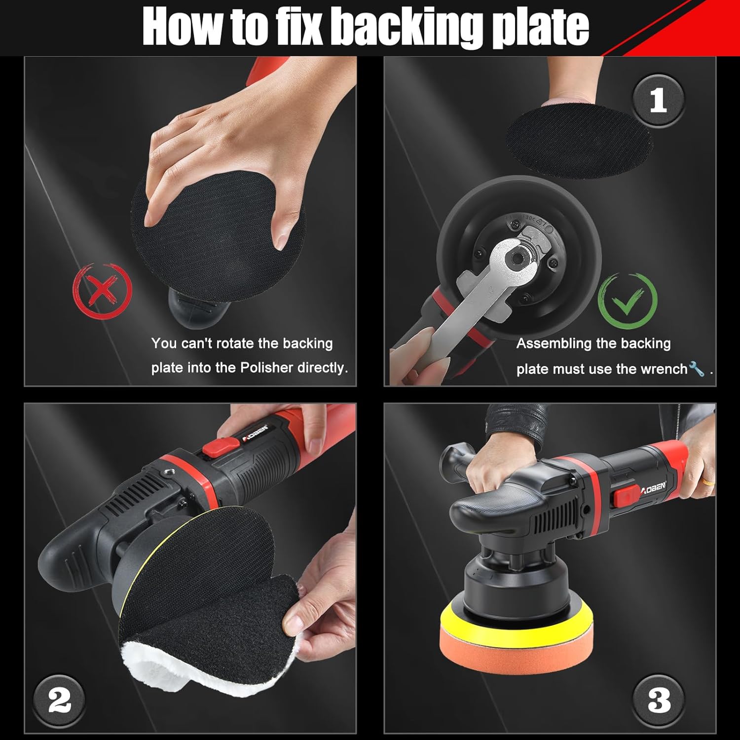 Detalle de AOBEN 6 inch Dual Action Car Polisher 700W