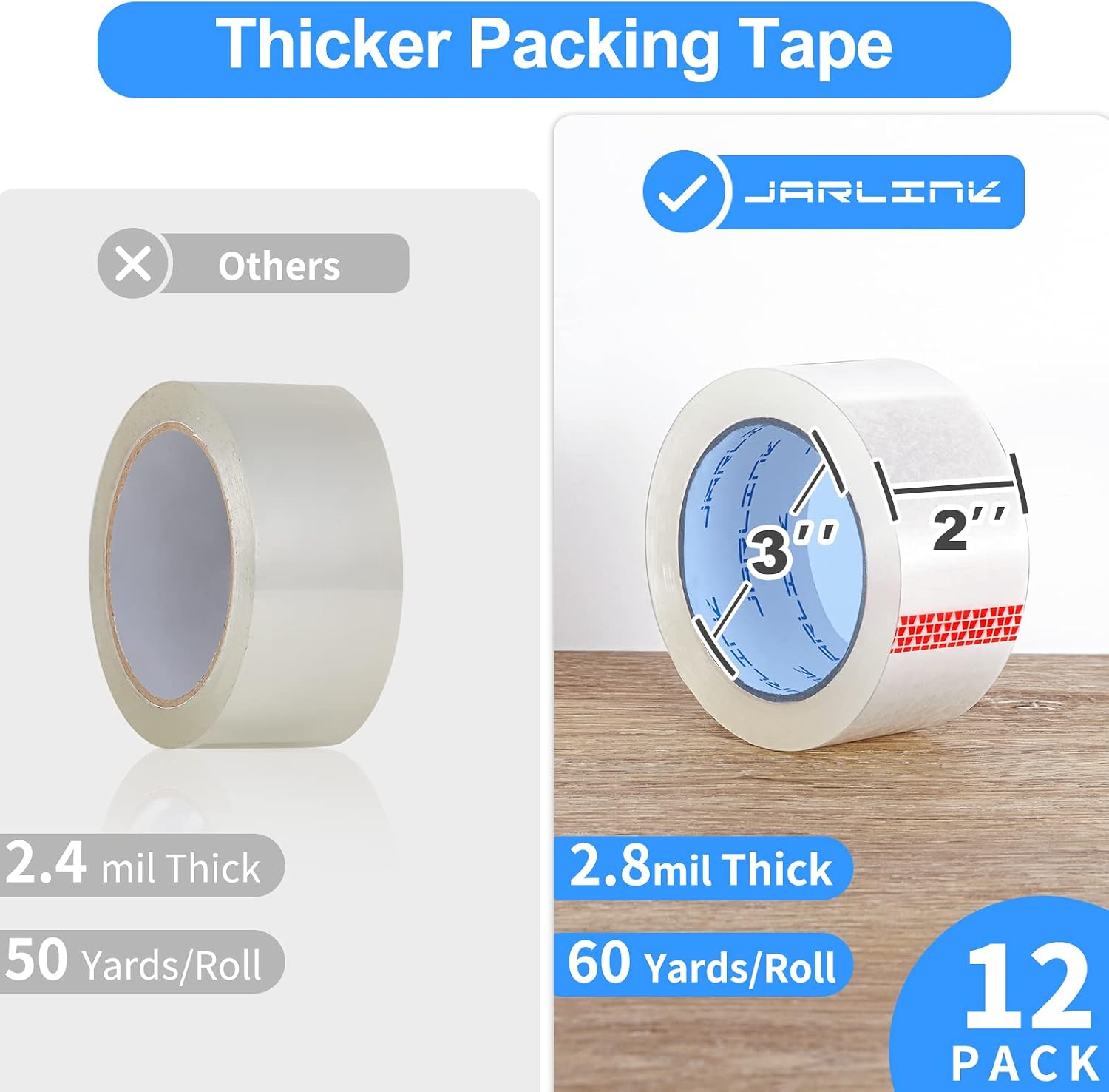Detalle de JARLINK Packing Tape 2.8 mil