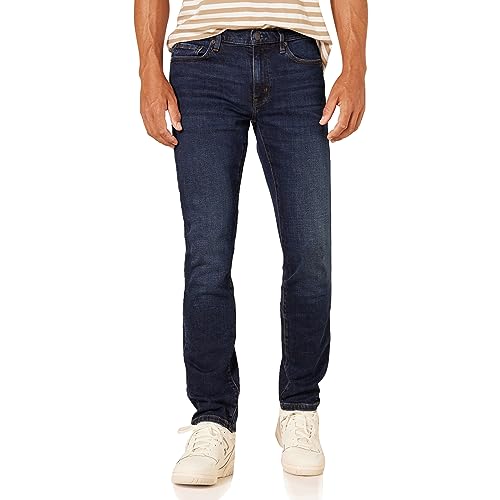 Detalle de Amazon Essentials Vaqueros Ajustados Azul Oscuro Vintage 32W/30L